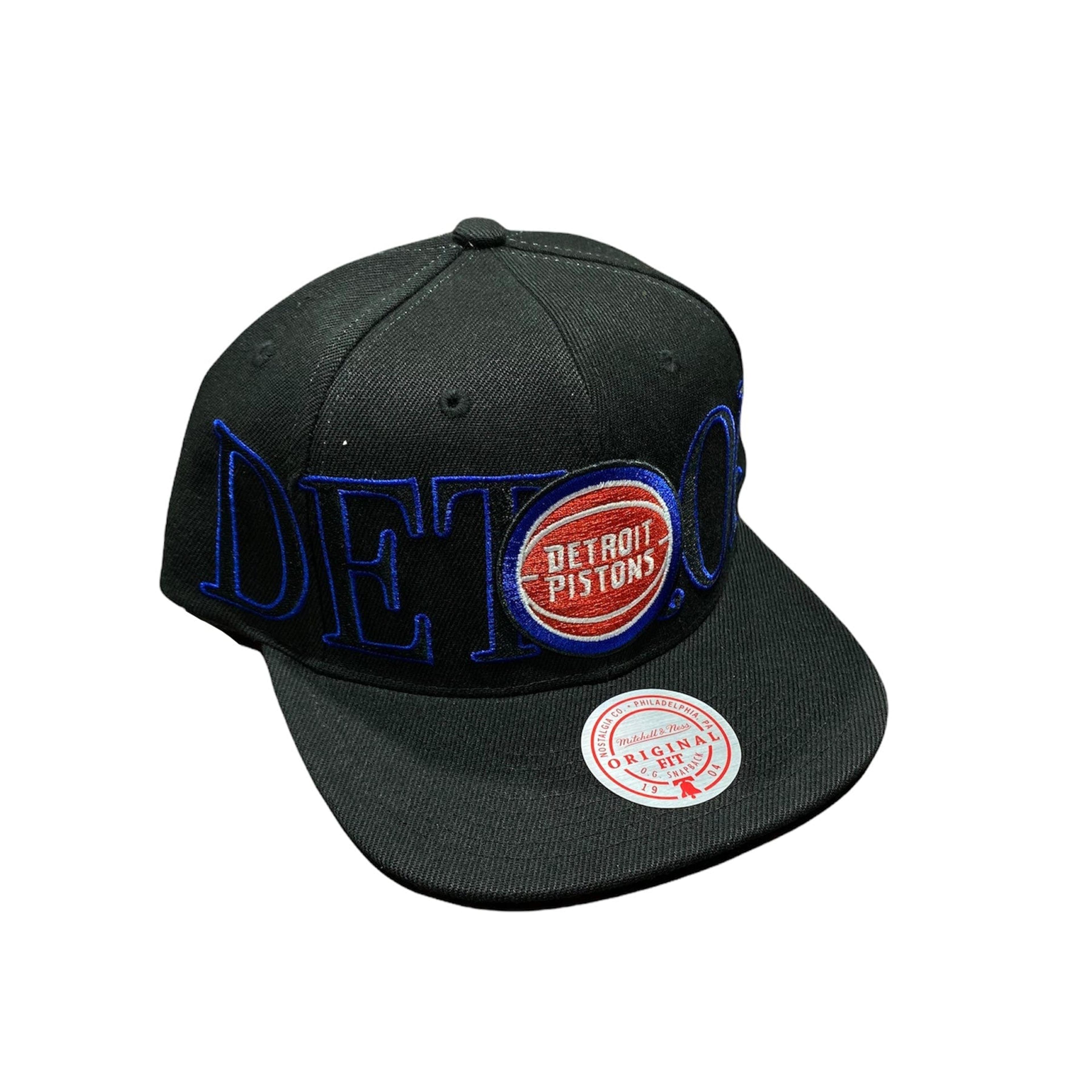 Mitchell & Ness Detroit Pistons NBA Swingman Pop Snapback Hat Adjustable  Cap - Black