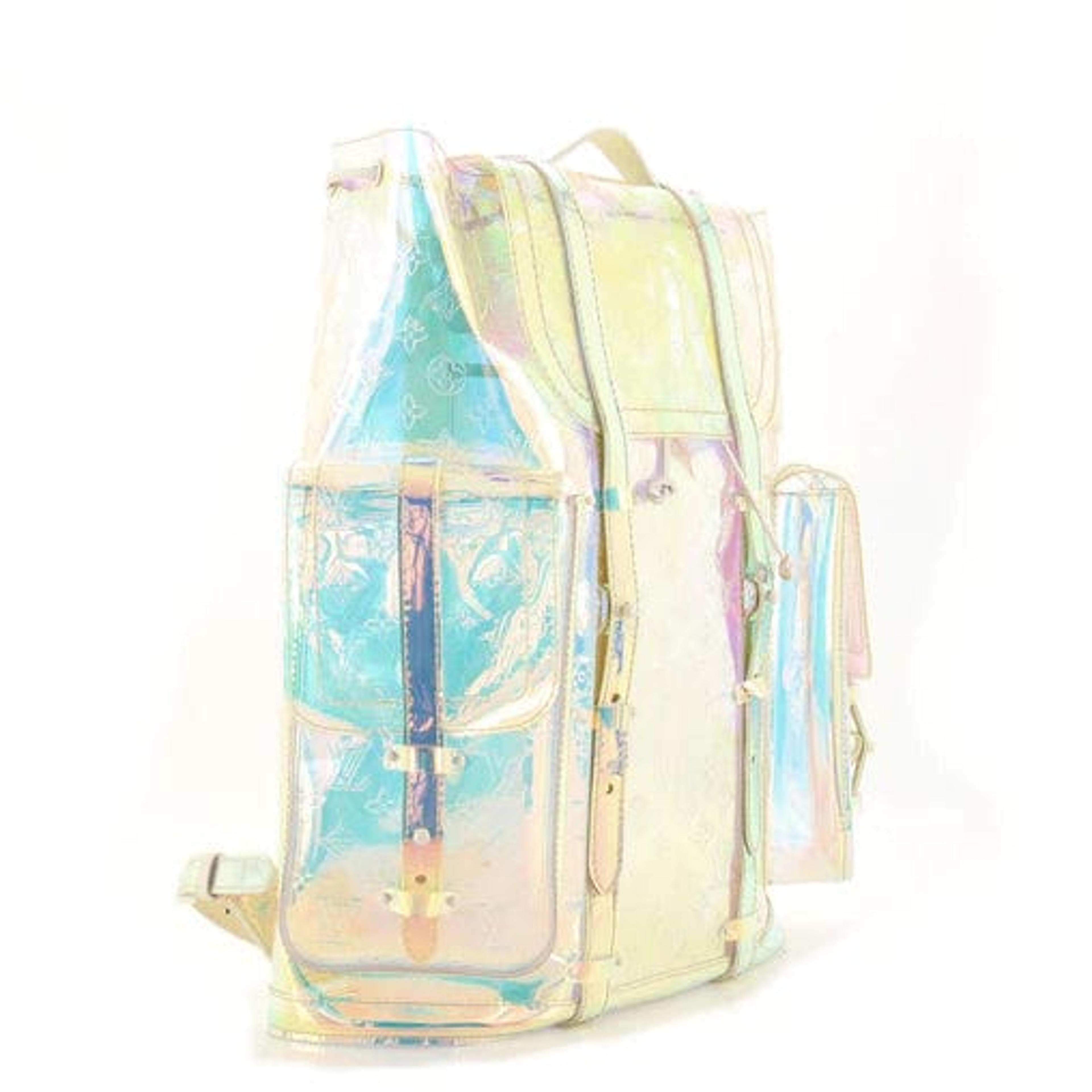 Louis Vuitton Christopher GM Prism Iridescent Monogram PVC Logo Backpack  Bag