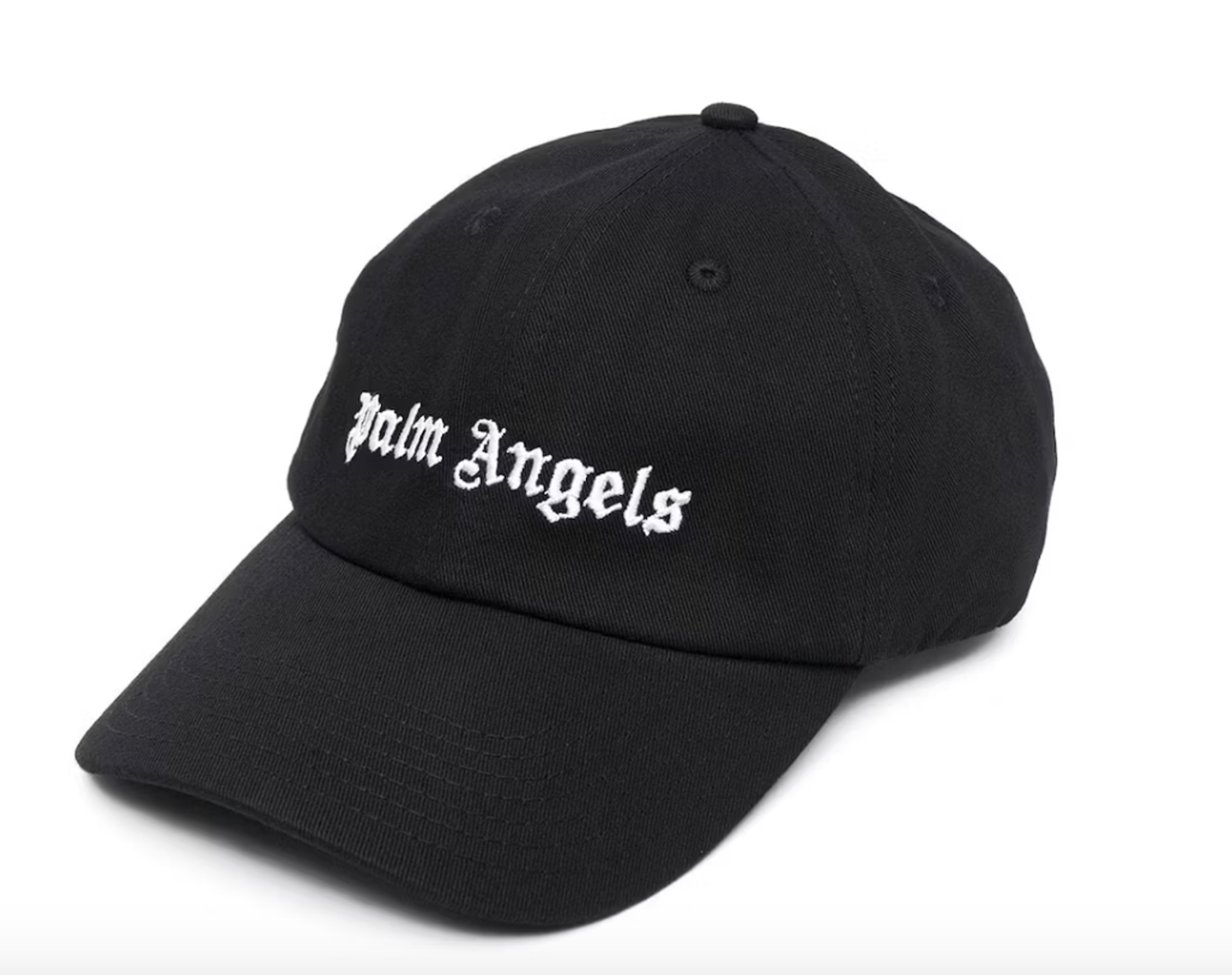 Palm Angels - Logo Embroidered Cotton Cap - Black/White