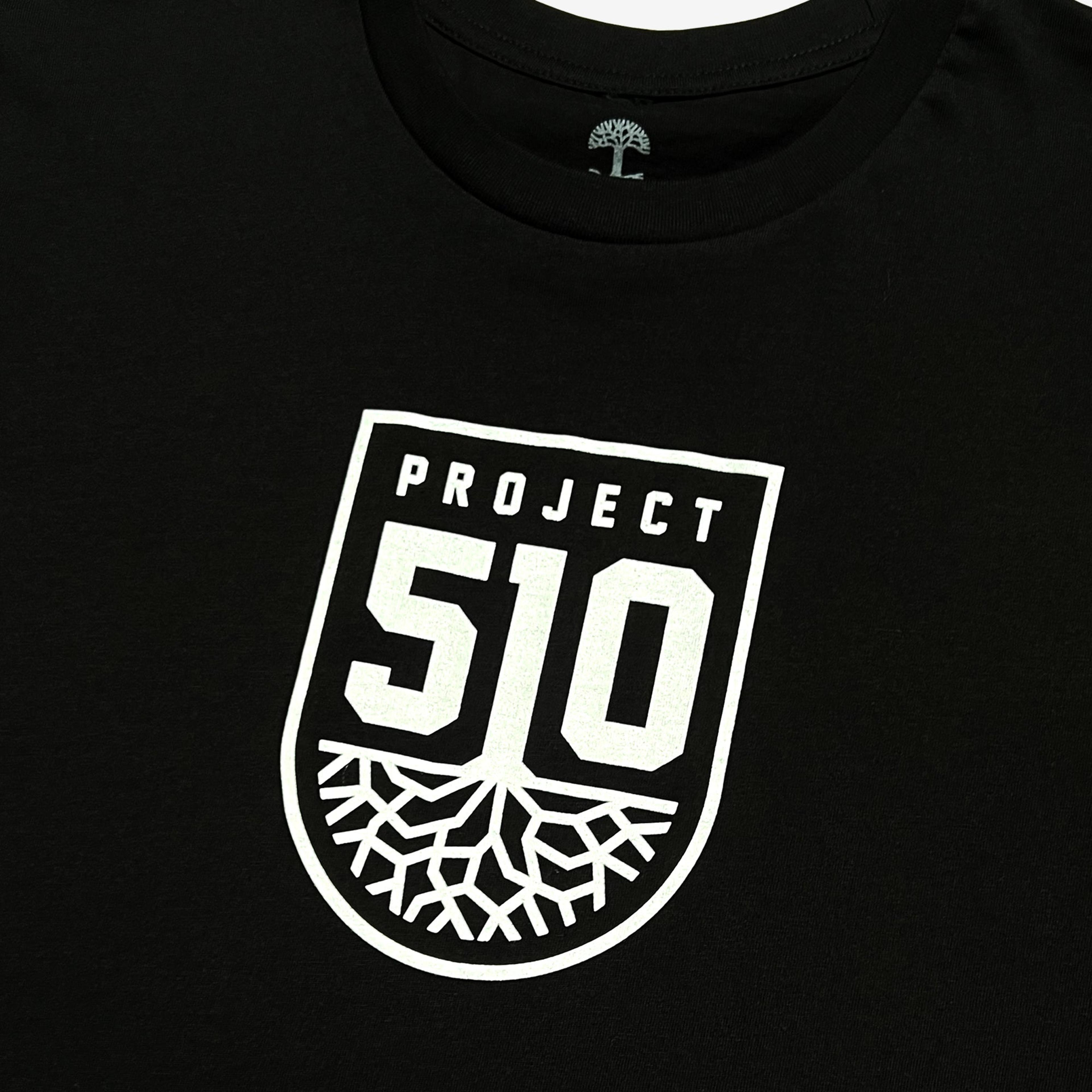 T-Shirt - Oakland Roots SC Color Logo, Black Cotton Large / Black