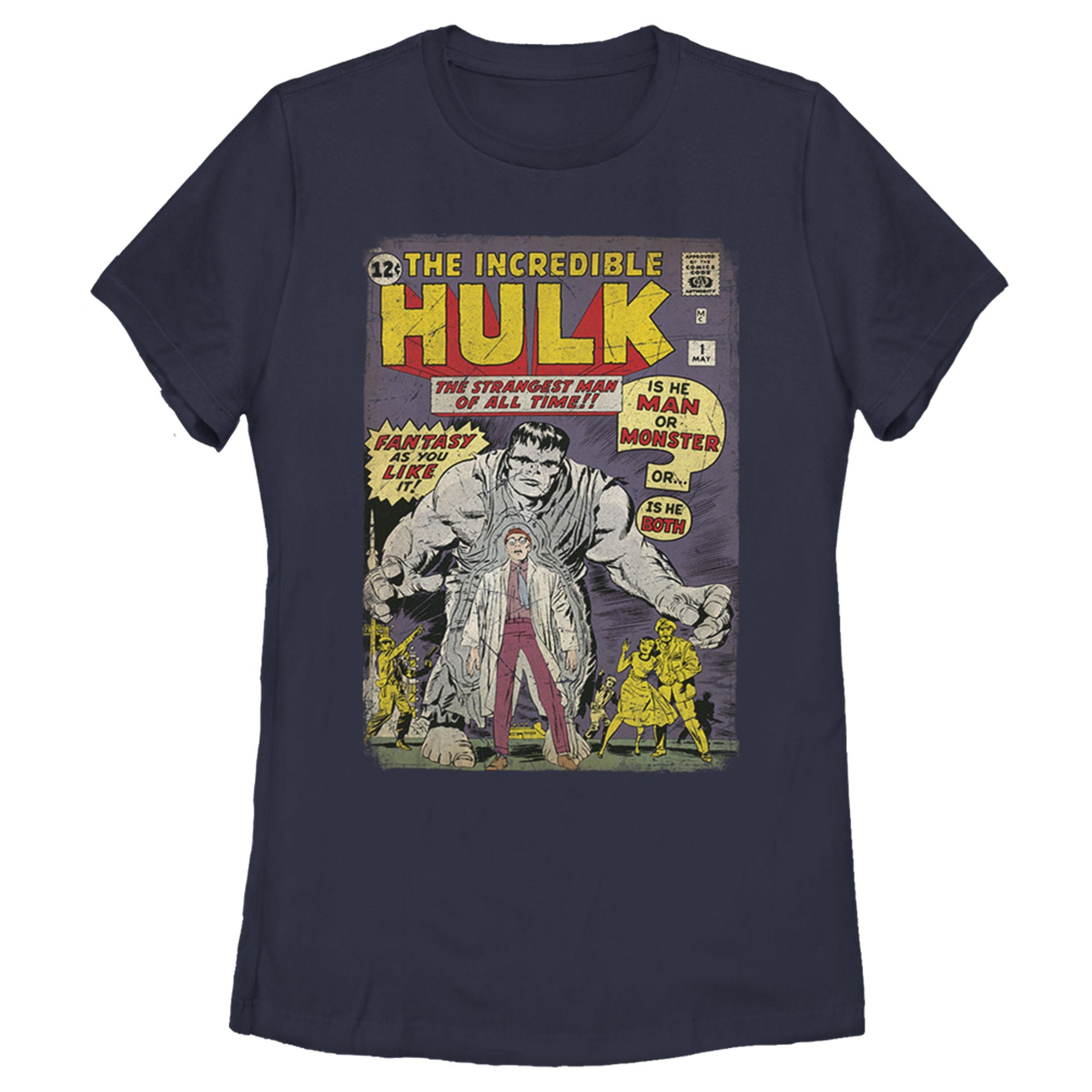 Alternate View 2 of Women's Marvel Hulk Comic Book Cover Print T-Shirt