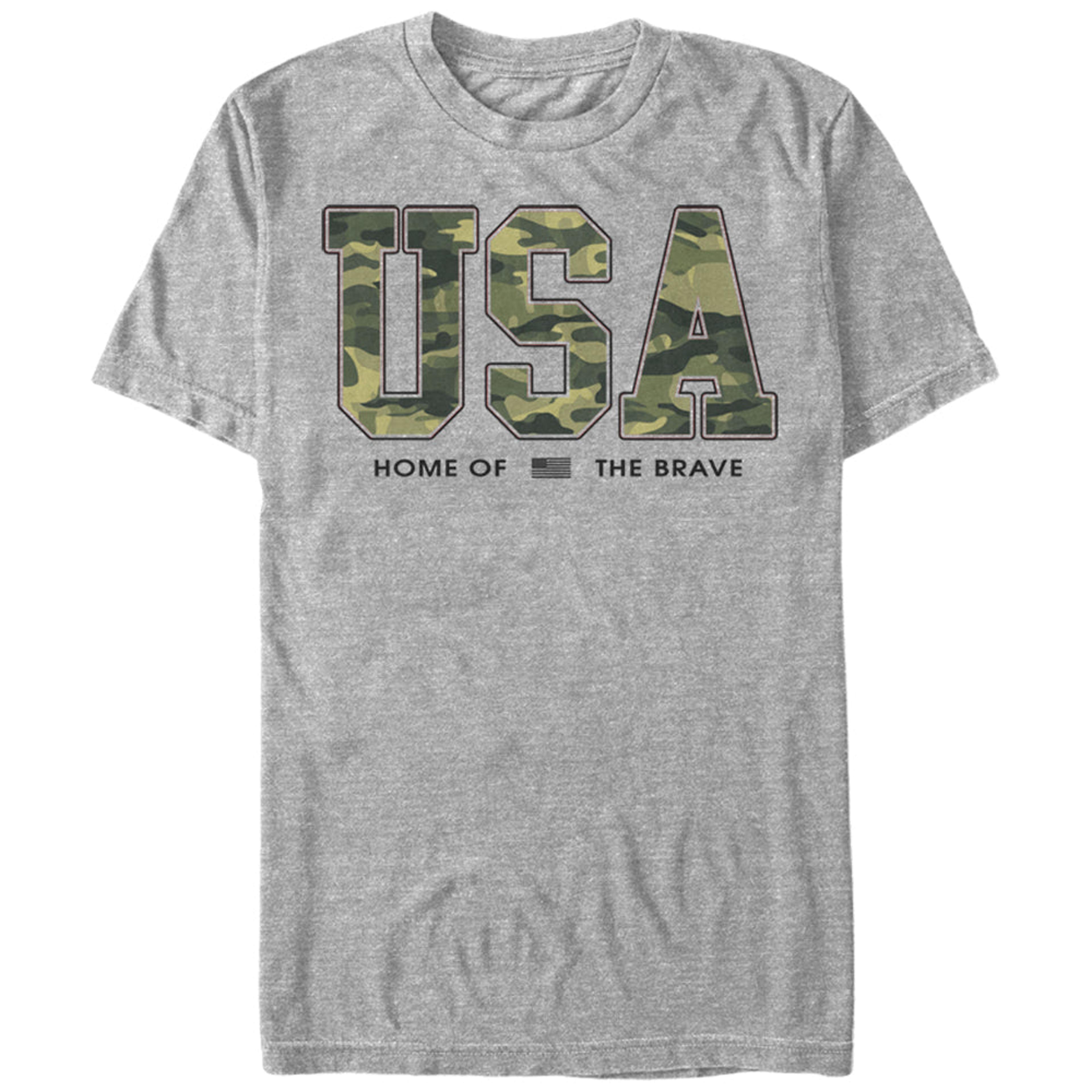 Men's Lost Gods Fourth of July  USA Camo Home of the Brave T-Shi