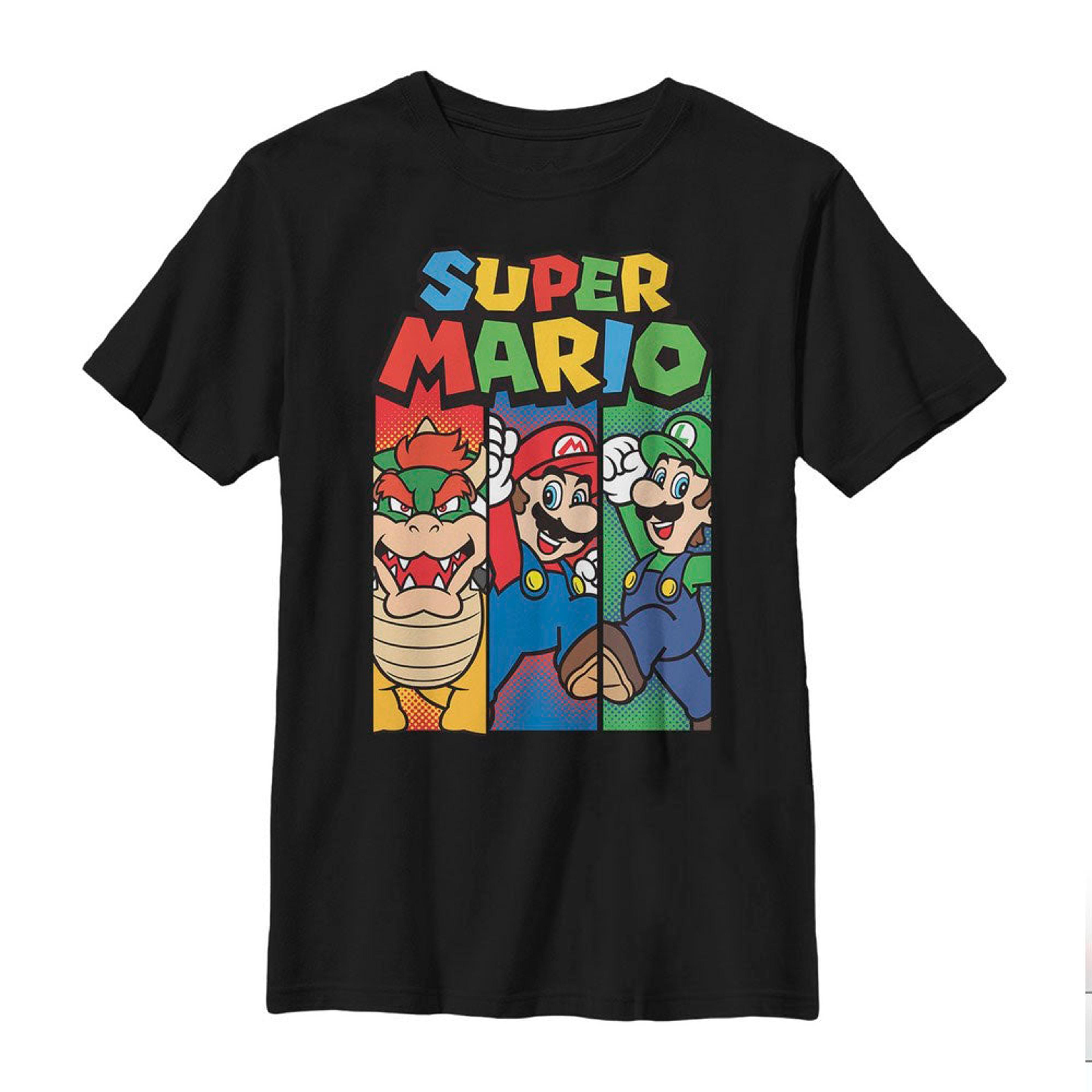 Boy's Nintendo Super Mario Bowser Stripe T-Shirt