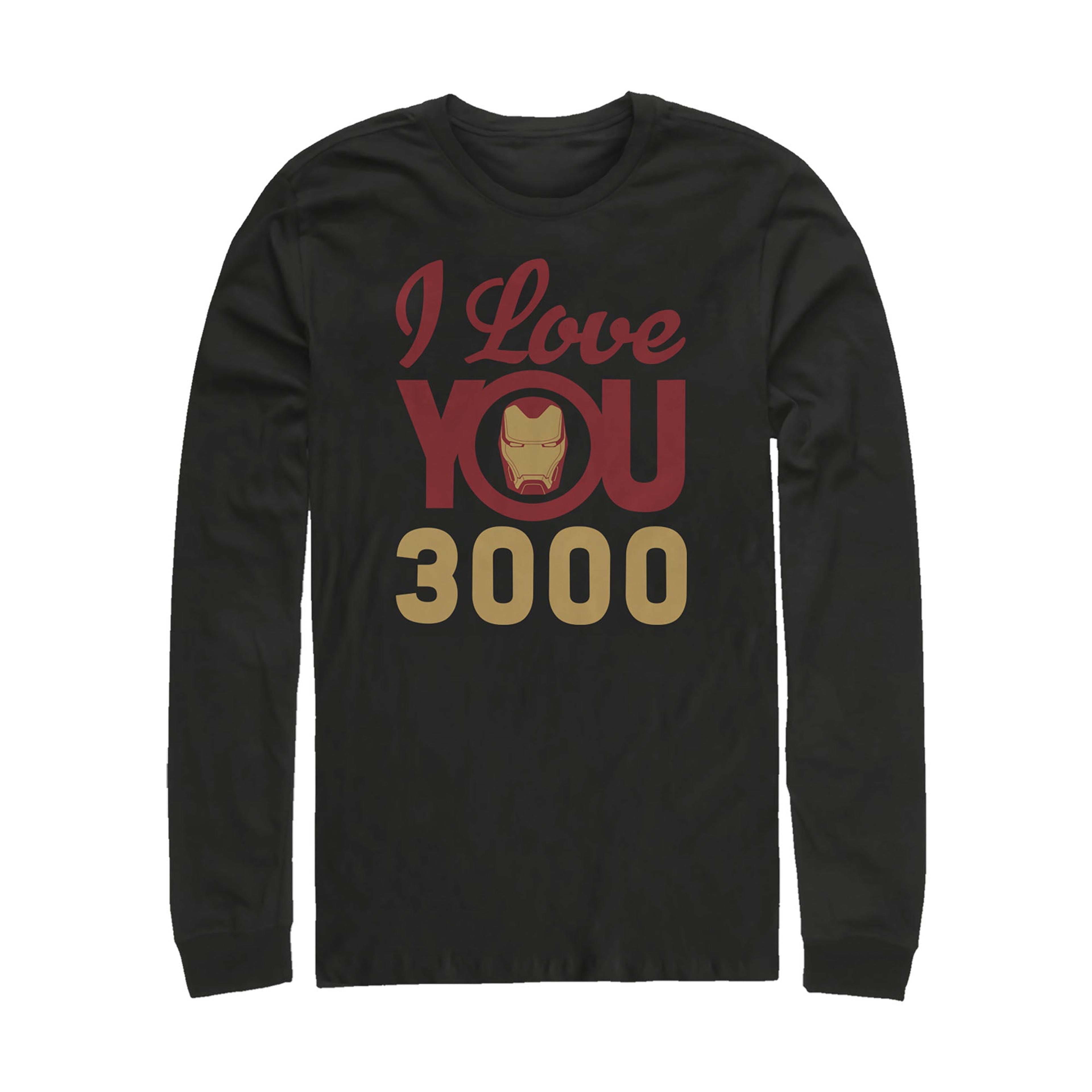 Men's Marvel Iron Man Love 3000 Long Sleeve Shirt