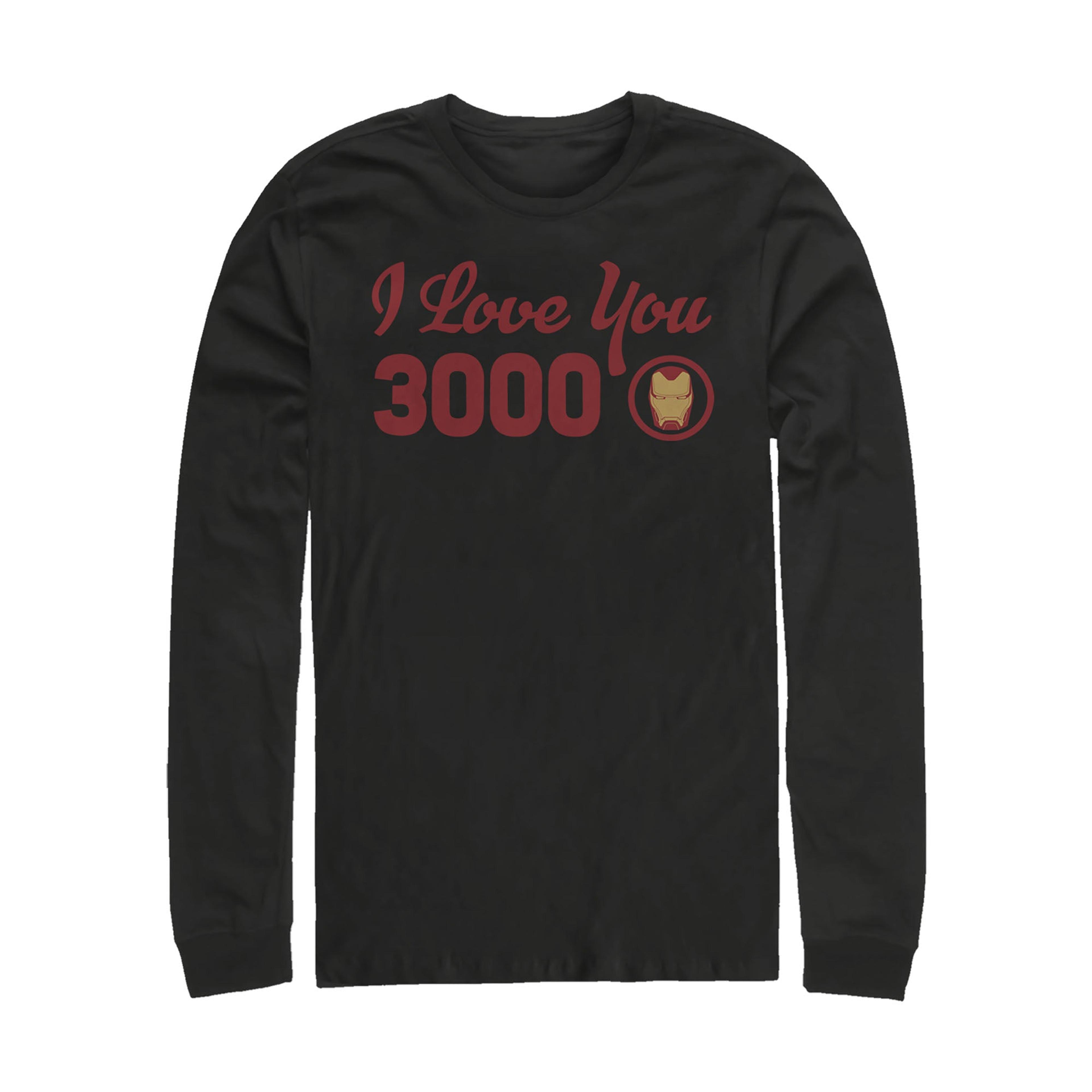 Men's Marvel Iron Man Love 3000 Forever Long Sleeve Shirt