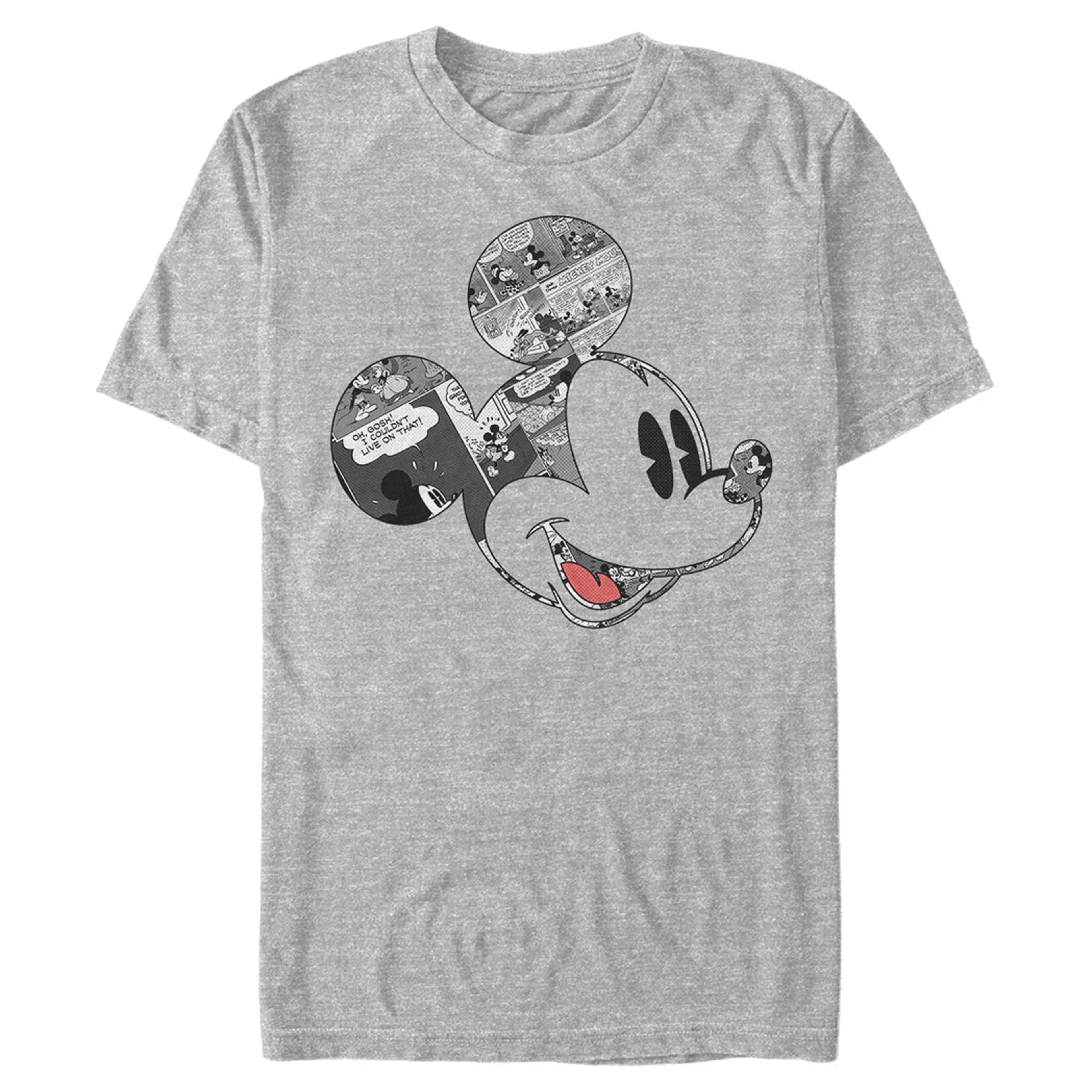 Men's Mickey & Friends Comic book Mickey Mouse Face T-Shirt