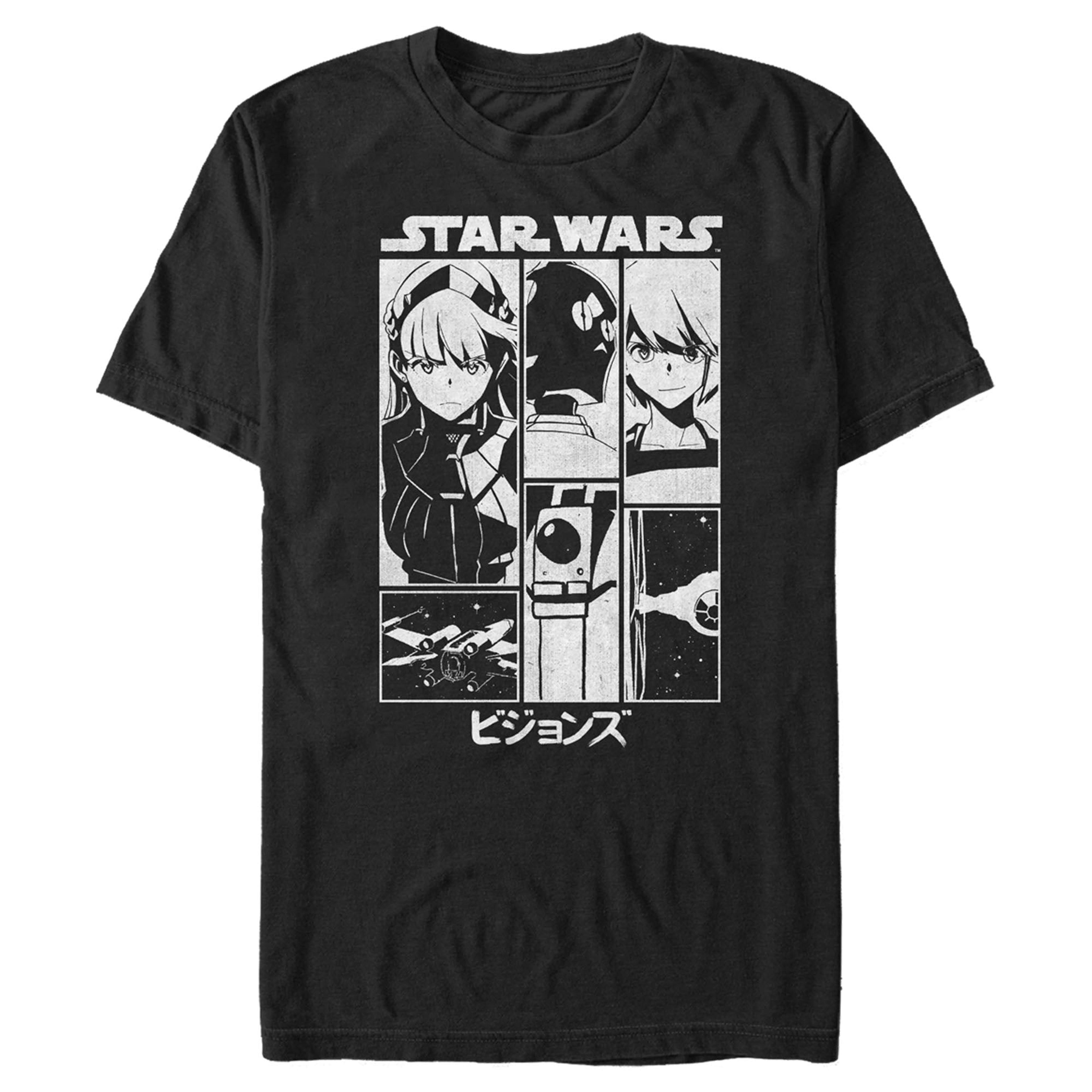 Men's Star Wars: Visions Black and White Poster T-Shirt
