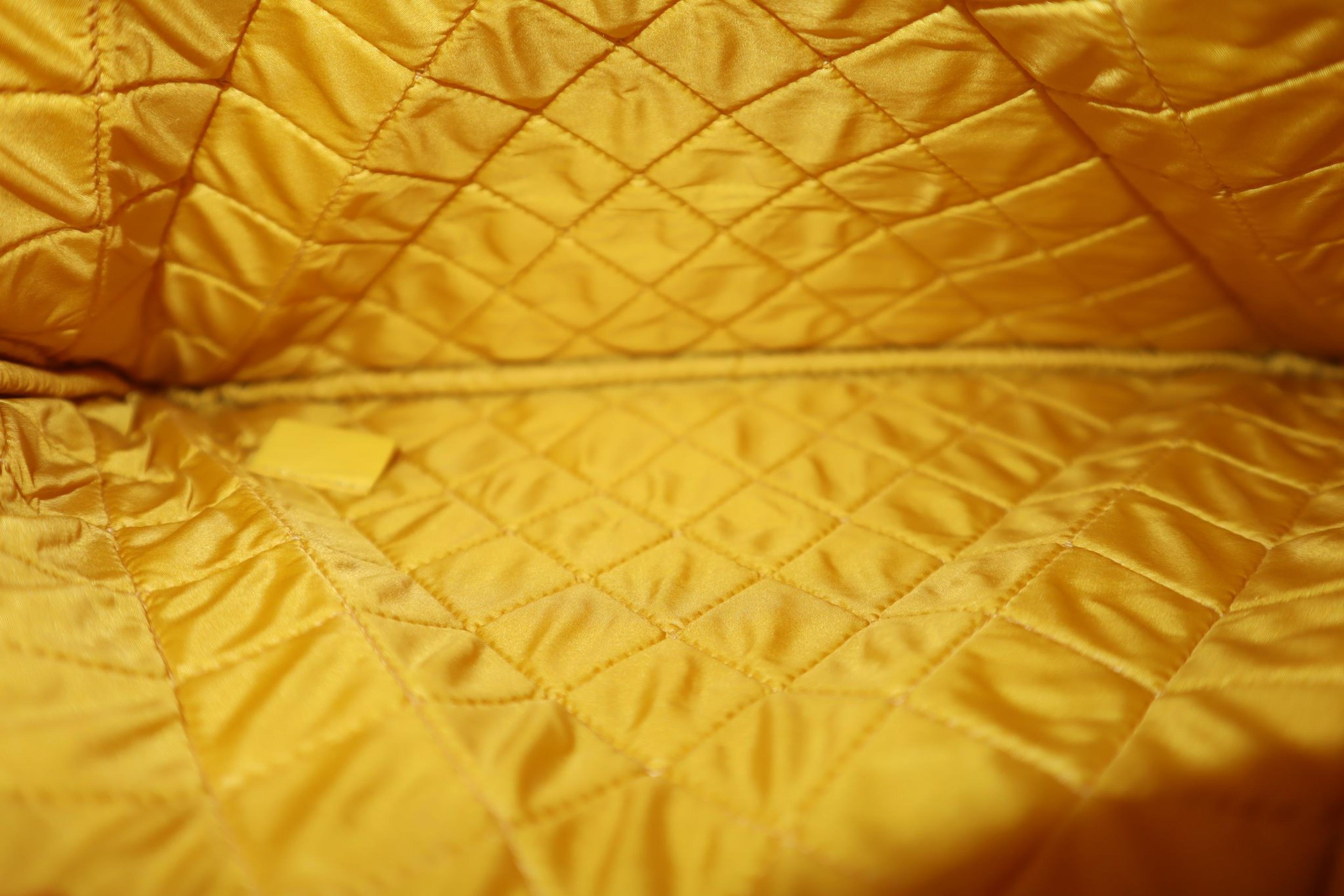 Alternate View 10 of Chanel Yellow Quilted Caviar Leather O-case Classic Zip Pouch