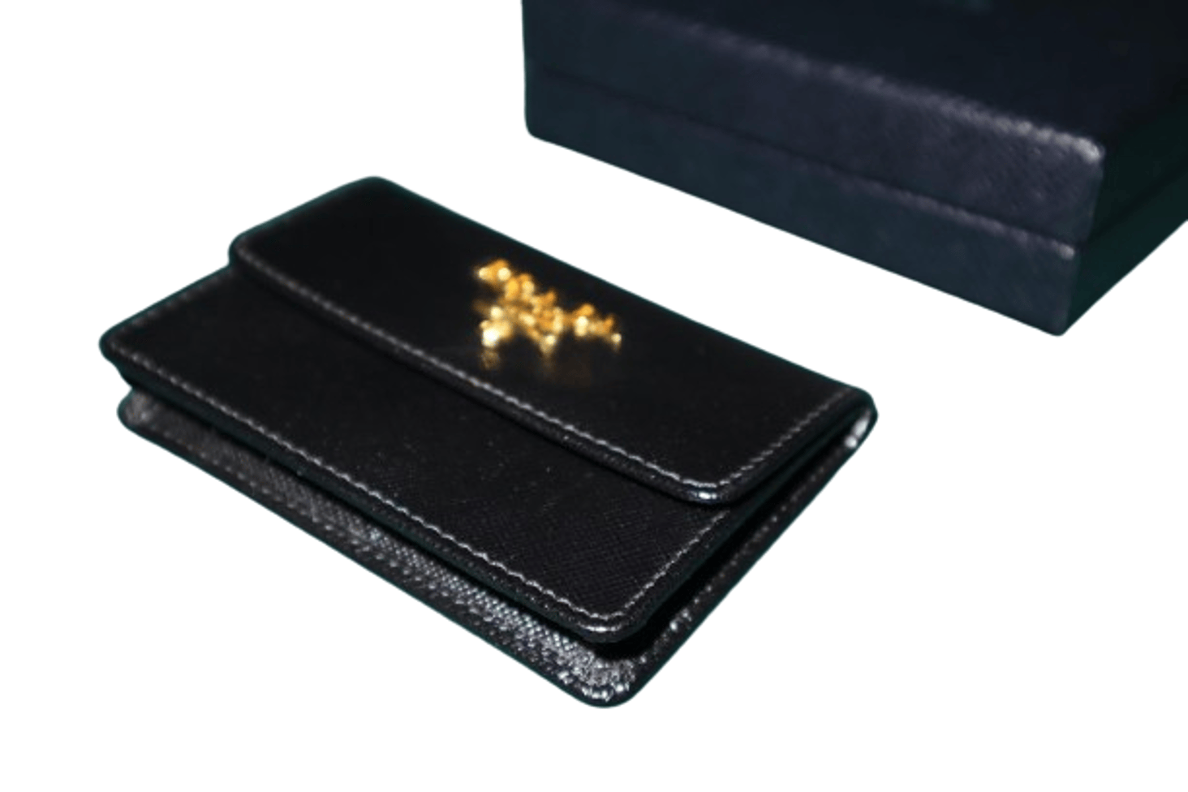 Alternate View 11 of Prada Black Saffiano Leather Flap Card Holder NEW