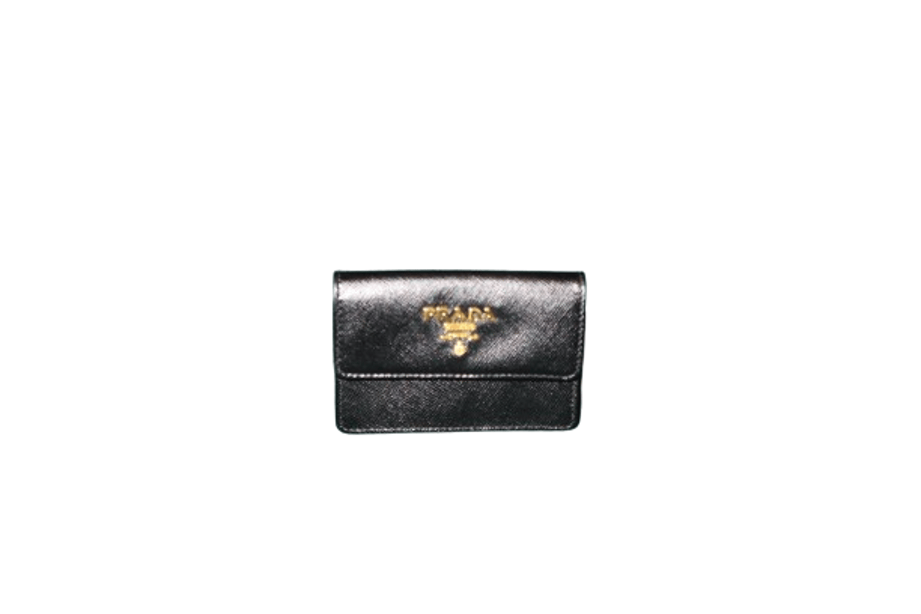 Alternate View 5 of Prada Black Saffiano Leather Flap Card Holder NEW