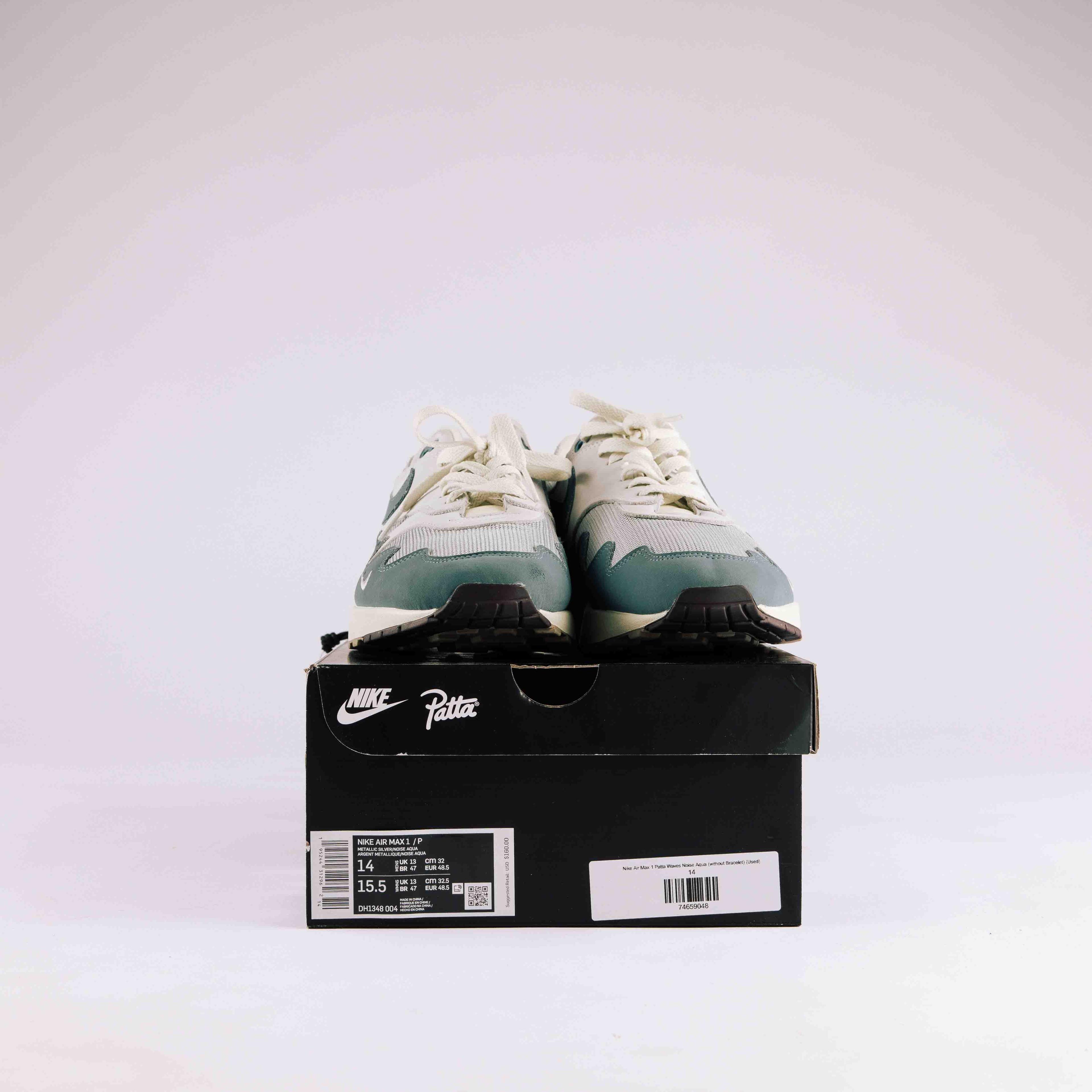 Alternate View 2 of Nike Air Max 1 Patta Waves Noise Aqua (without Bracelet) (Used)