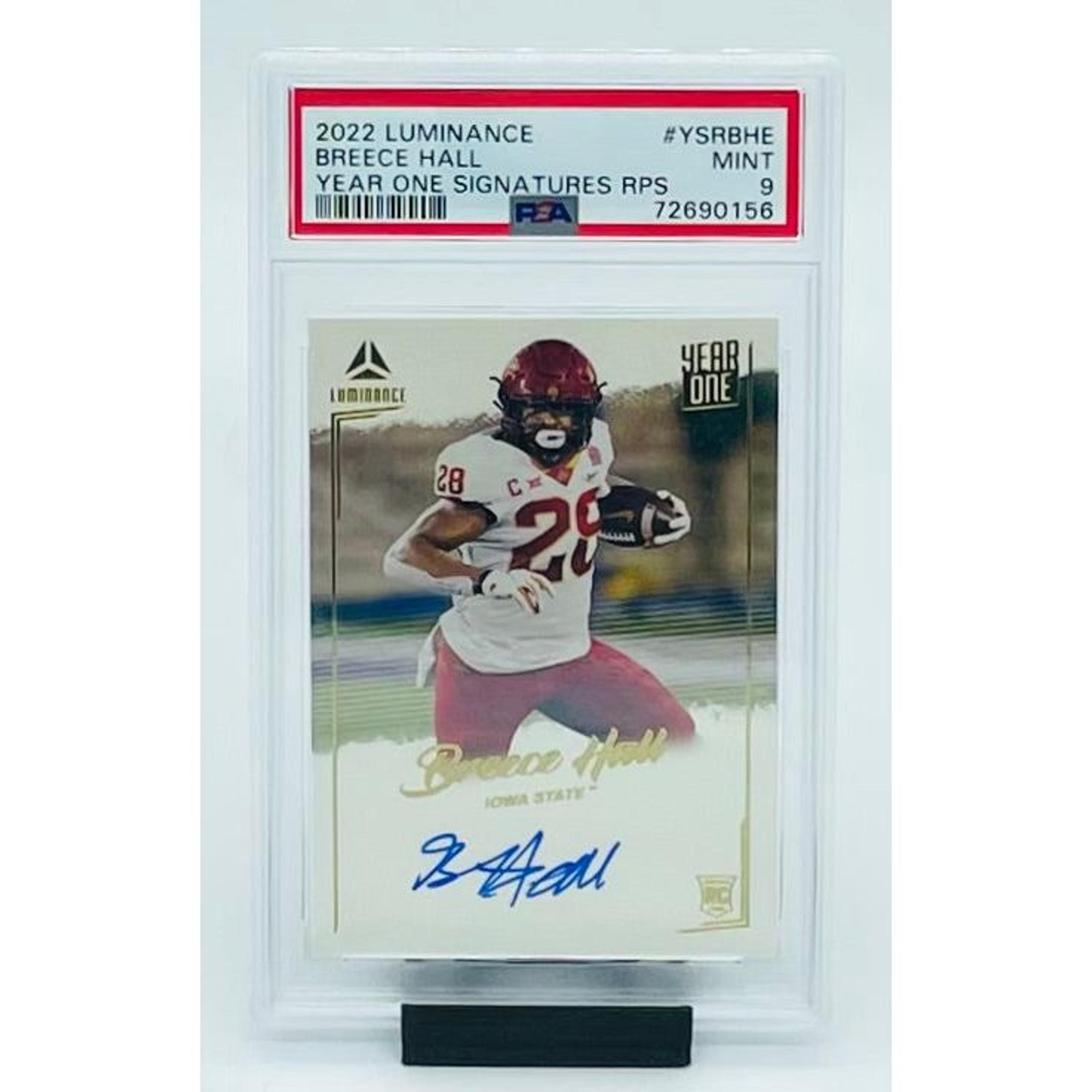 NTWRK - 2022 Panini Luminance Football Breece Hall Year One Signature RP