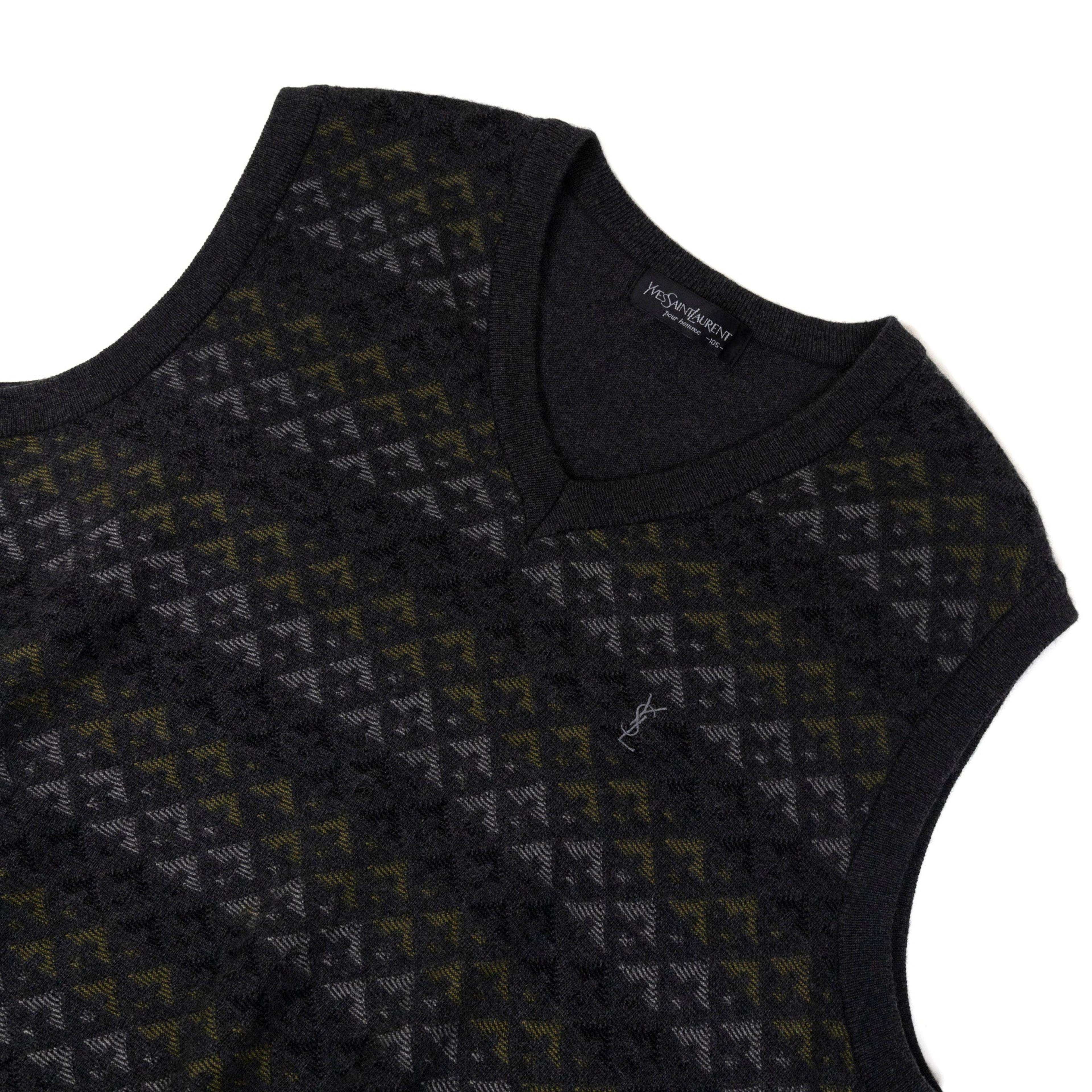 Alternate View 1 of Yves Saint Laurent Geometric Knit Sweater