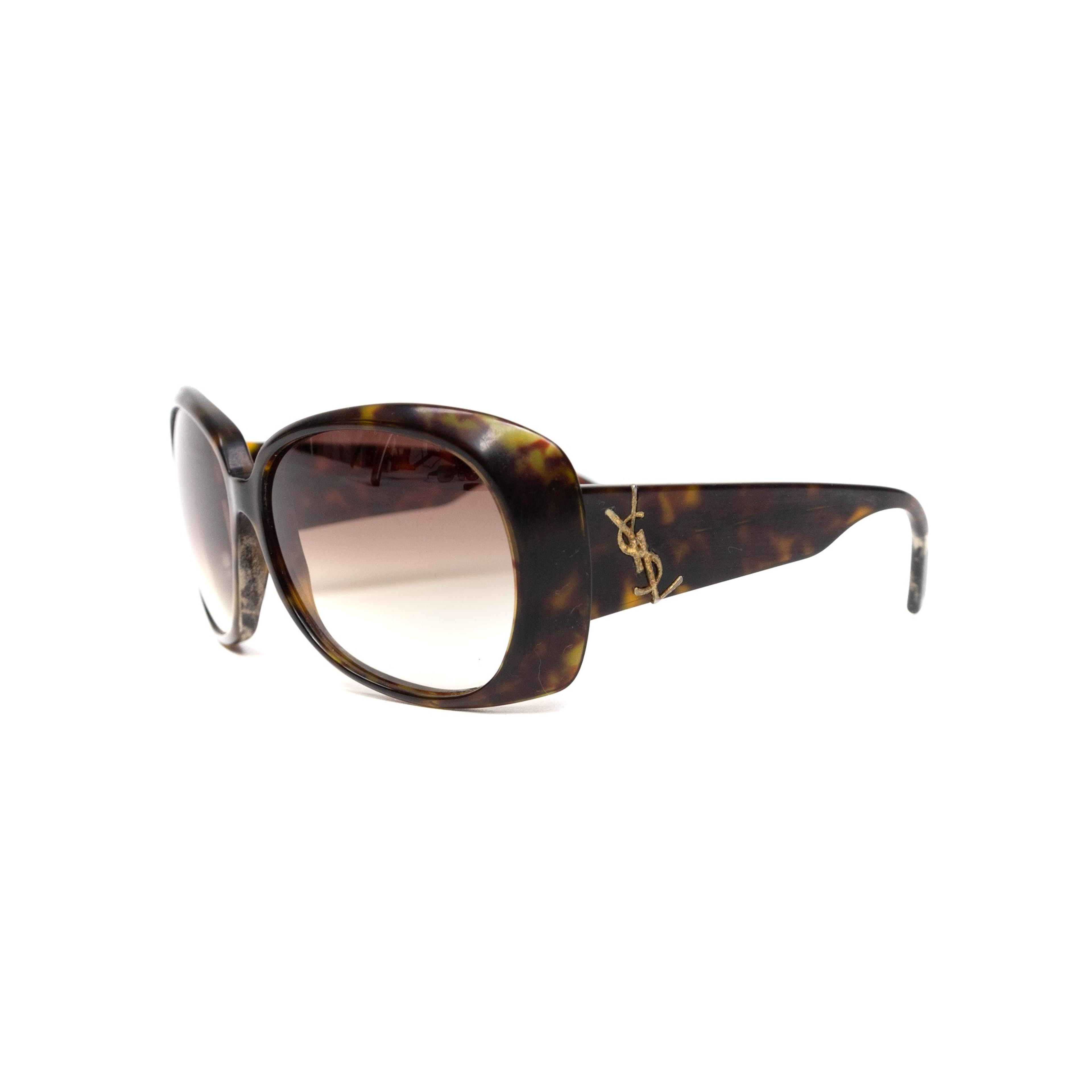 Yves Saint Laurent Leopard Round Sunglasses