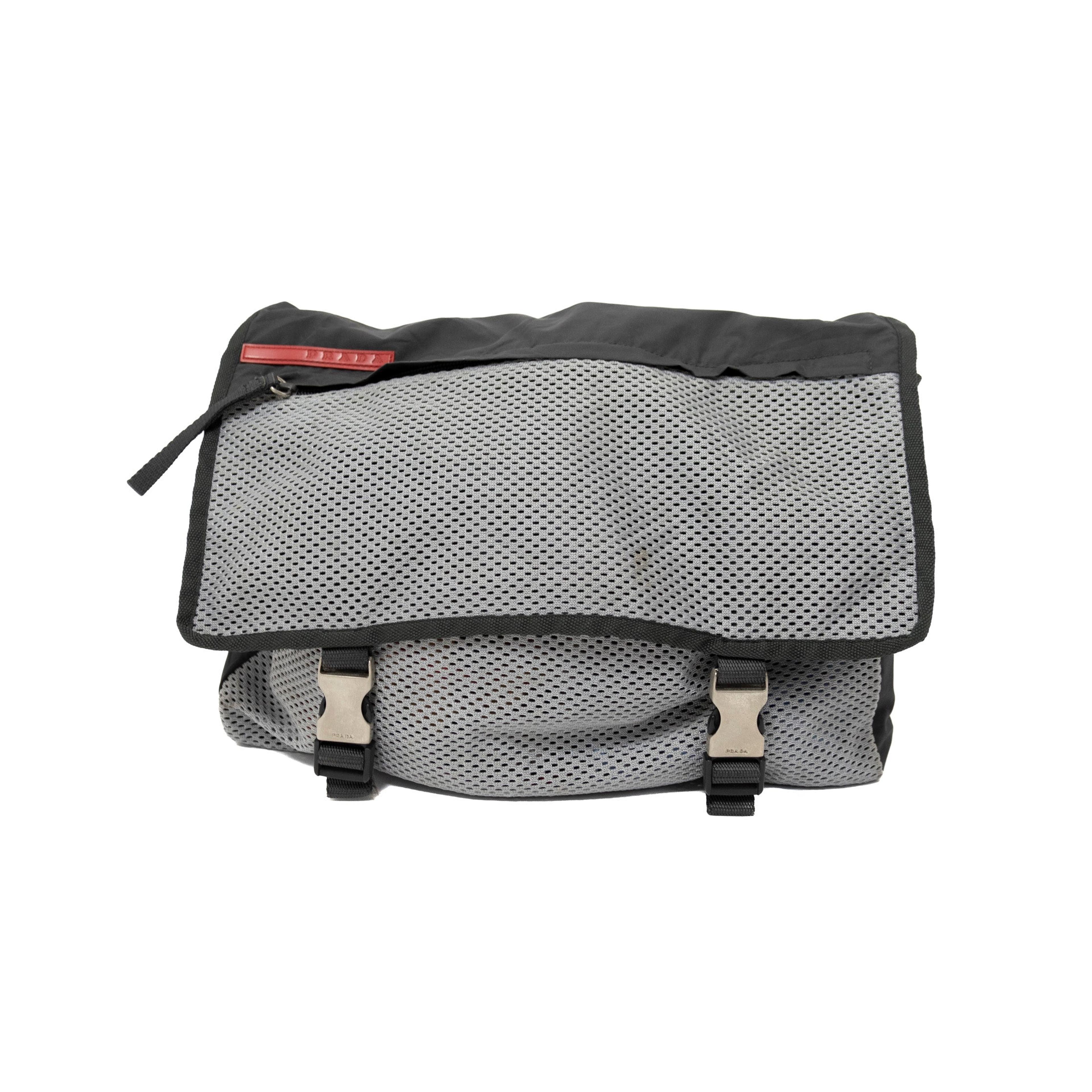 Prada Sport Messenger Mesh Pocket Crossbody Bag
