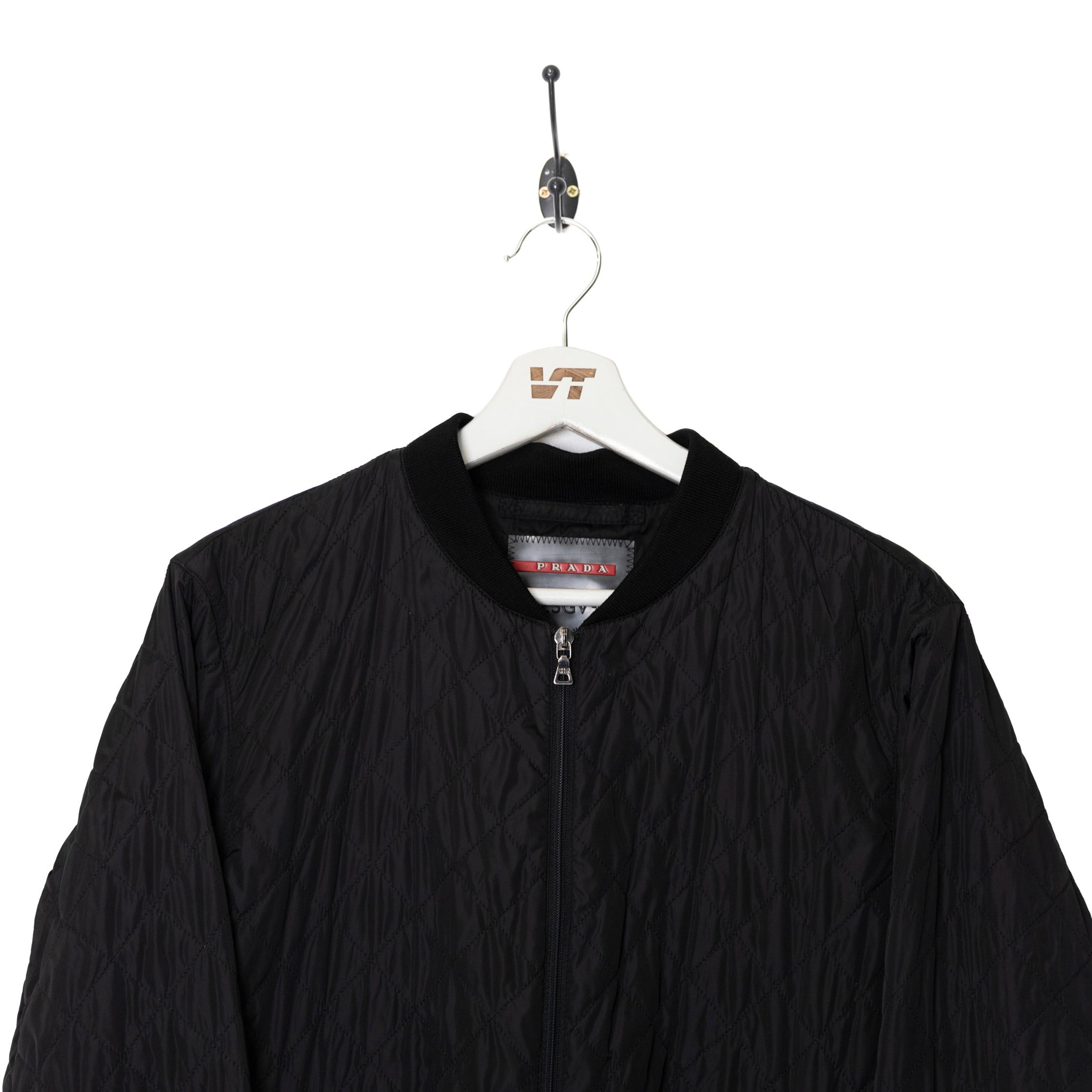 Alternate View 1 of Prada Blackout Quilted Bomber Jacket