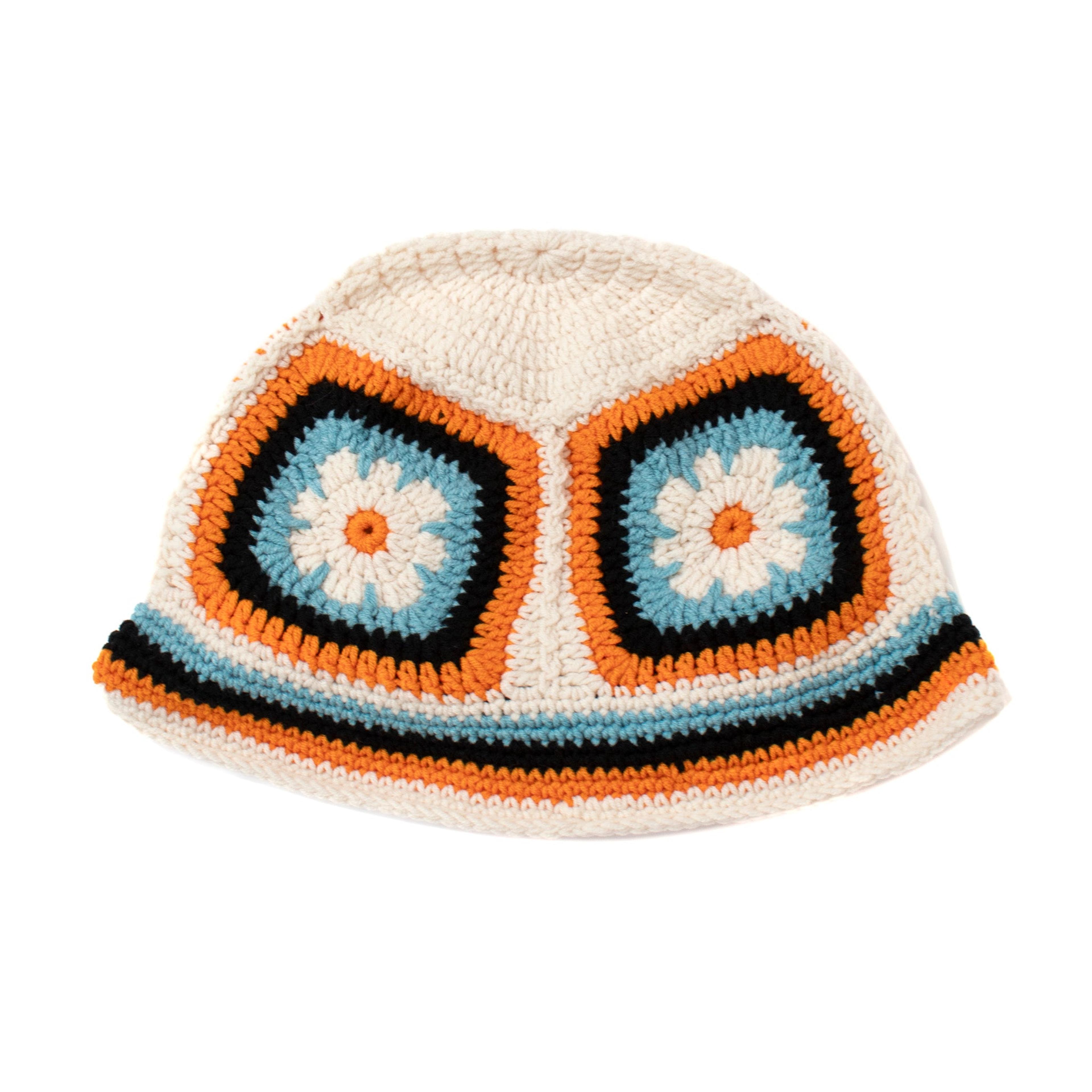 Summer Flower Crochet Bucket Hat