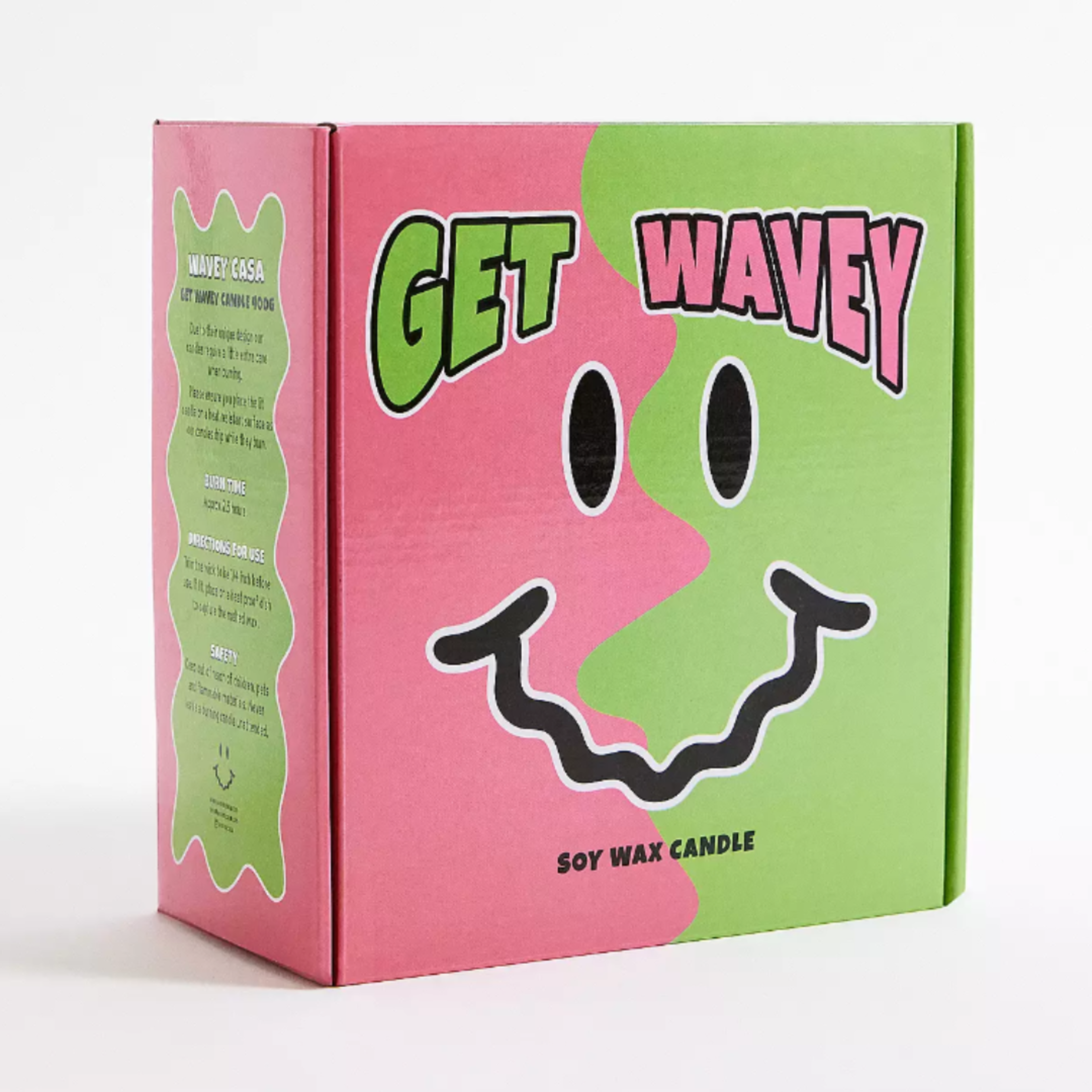 Alternate View 3 of GET WAVEY CANDLE - PINK & GREEN