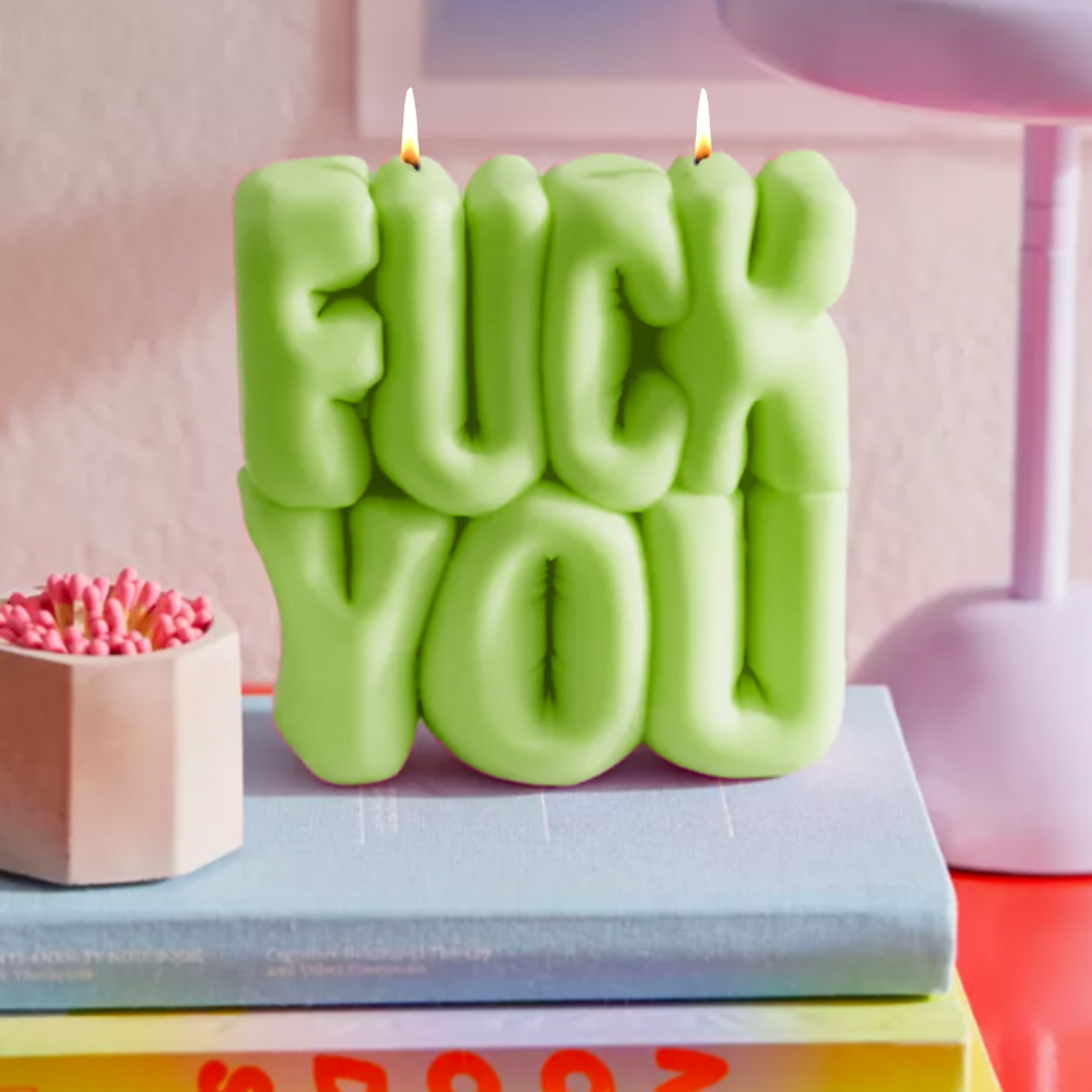 Alternate View 1 of FUCK YOU CANDLE - LIME GREEN