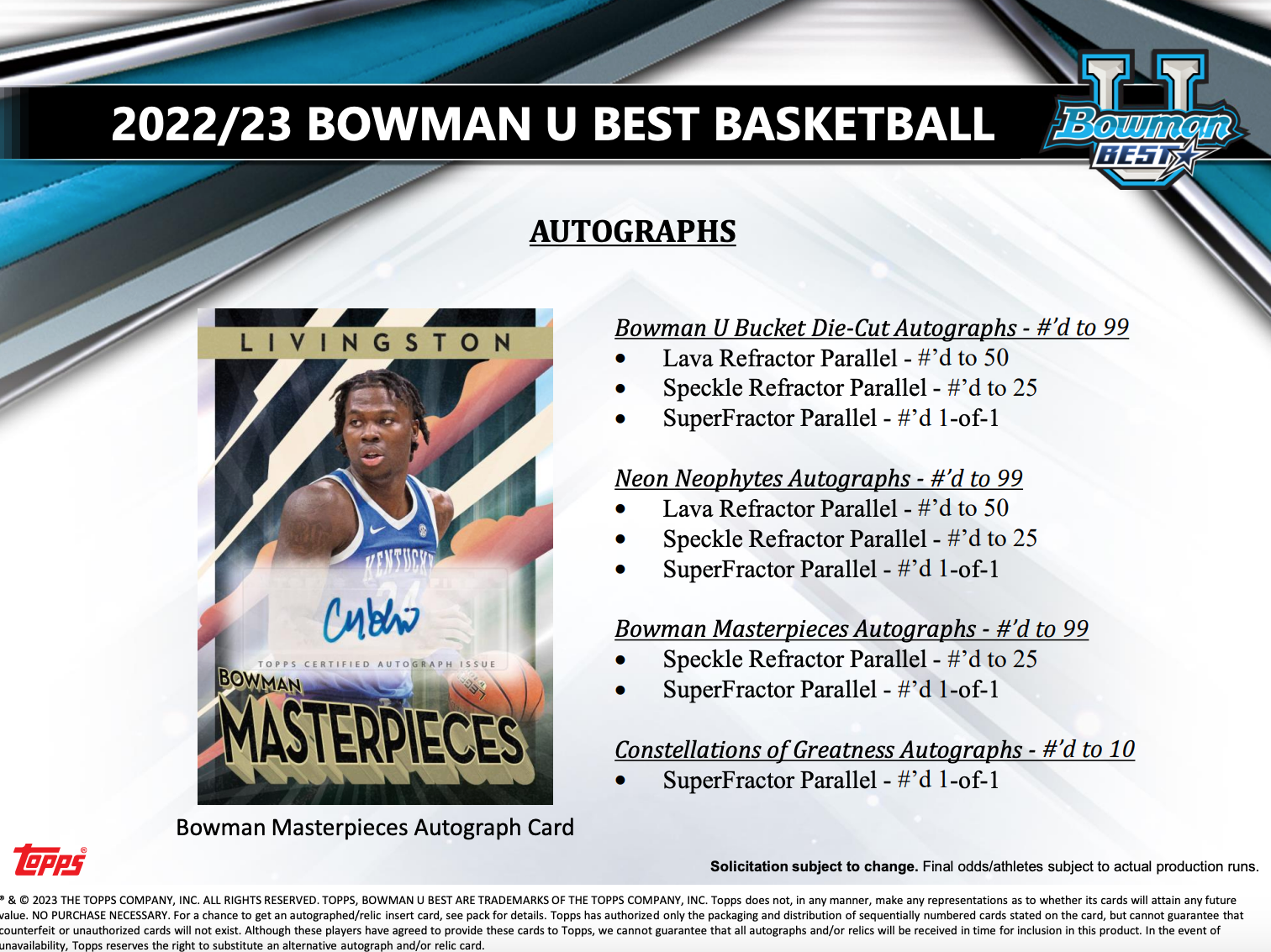 Alternate View 6 of 2022-23 Bowman University Best Basketball Hobby Pack