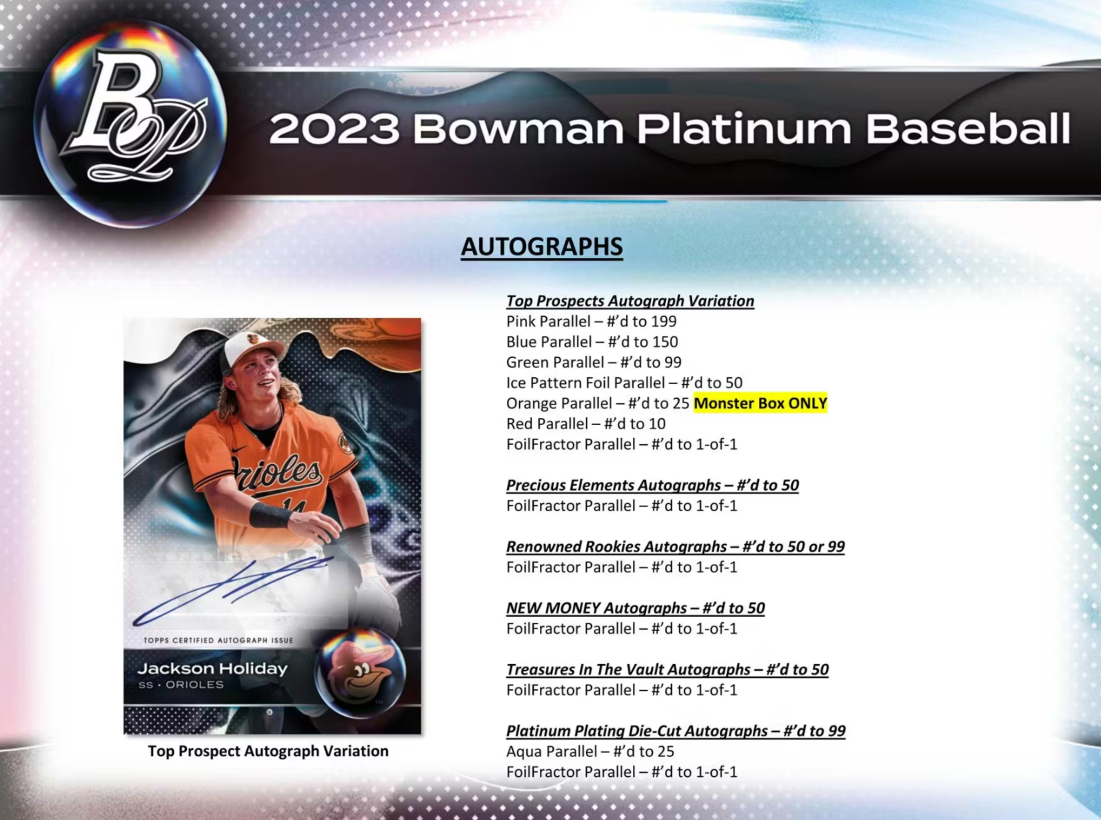 Alternate View 6 of 2023 Bowman Platinum Baseball Monster Box