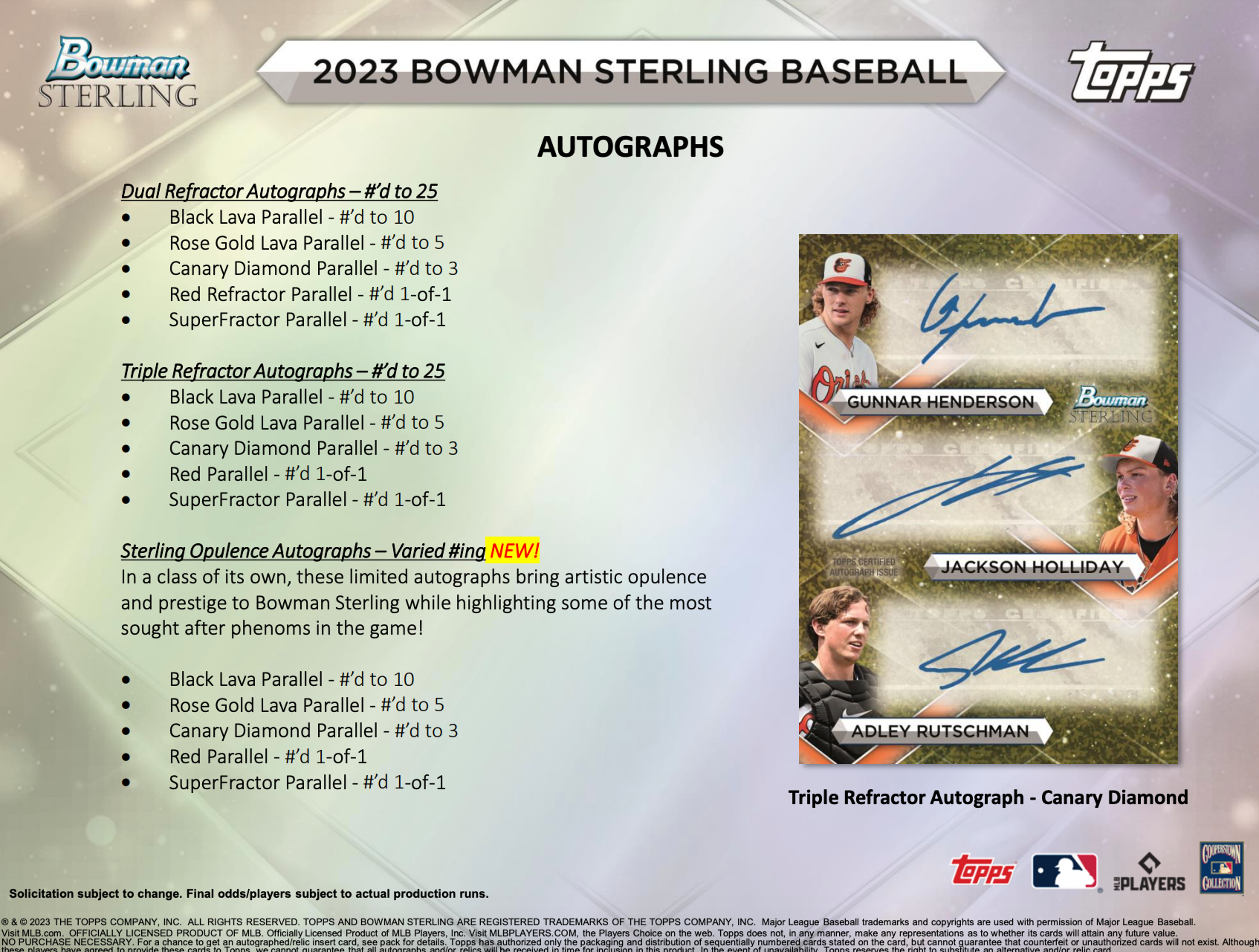 Alternate View 4 of 2023 Bowman Sterling Baseball Hobby Mini Box