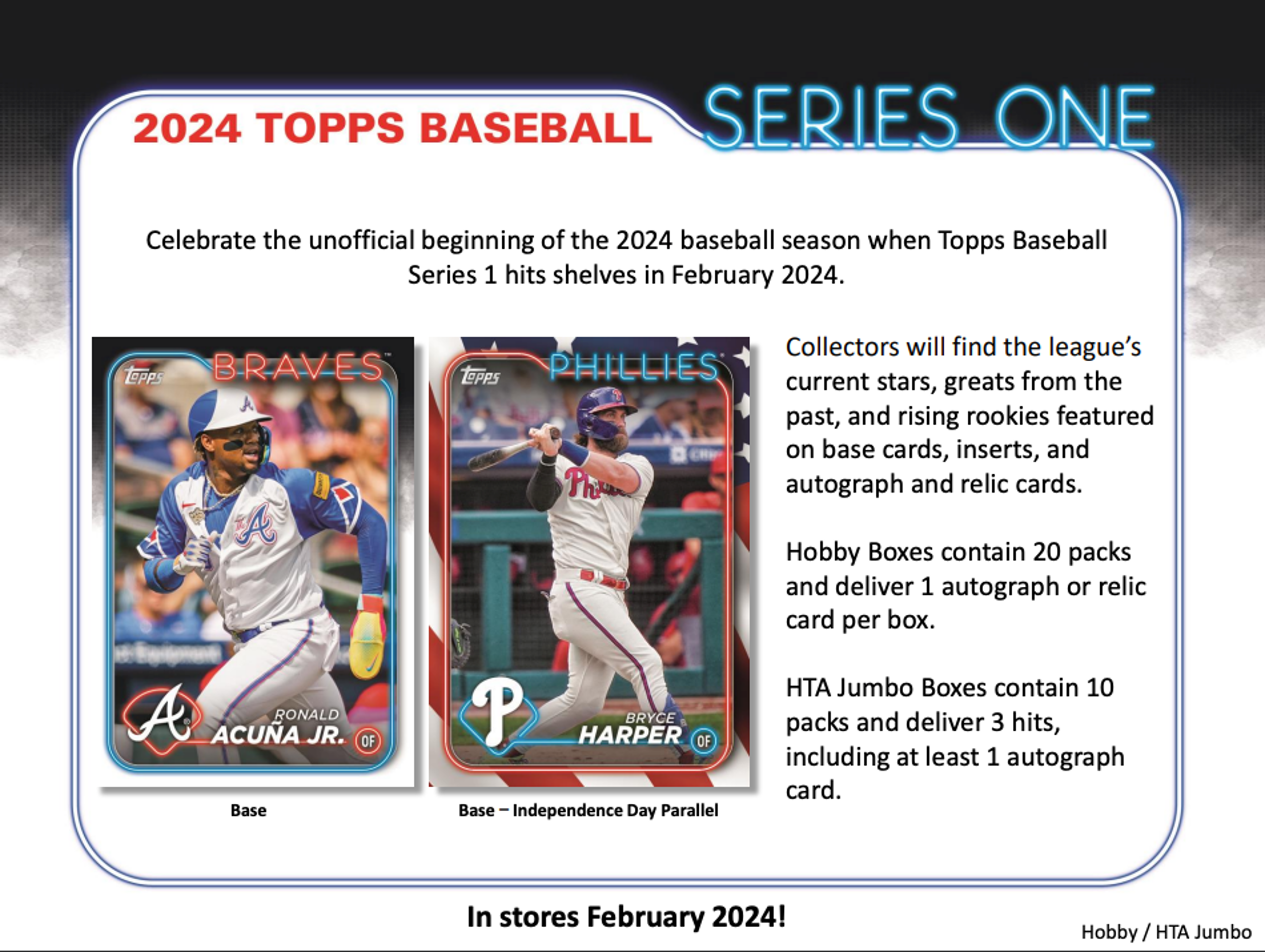 Alternate View 1 of 2024 Topps Series 1 Baseball Hobby Box