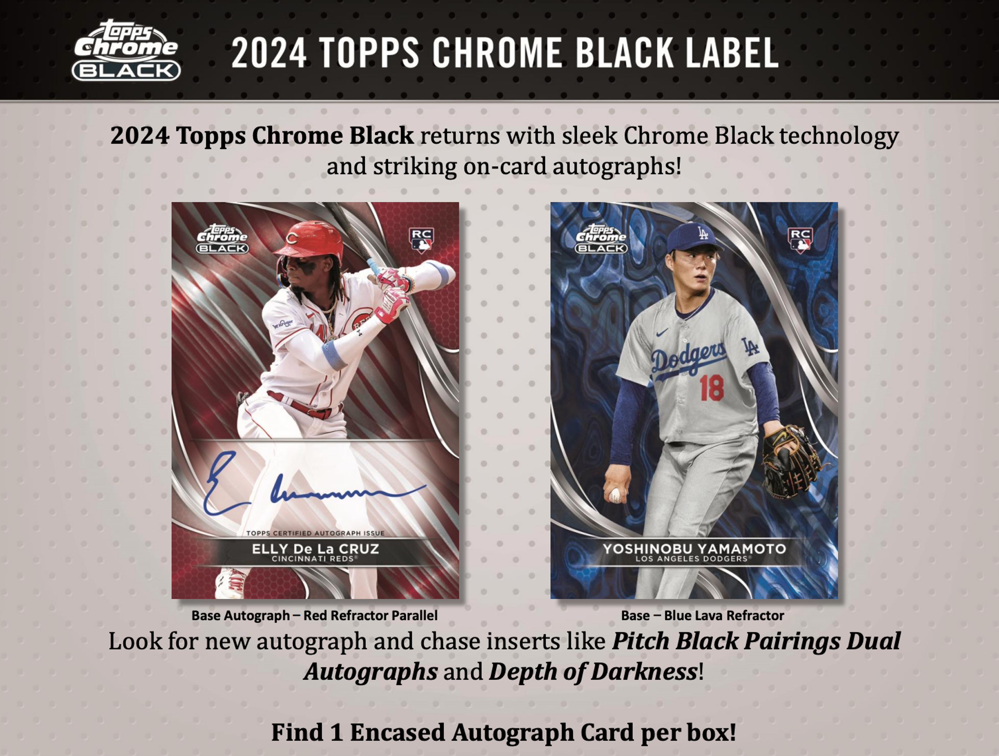 Alternate View 1 of 2024 Topps Chrome Black Baseball Hobby Box