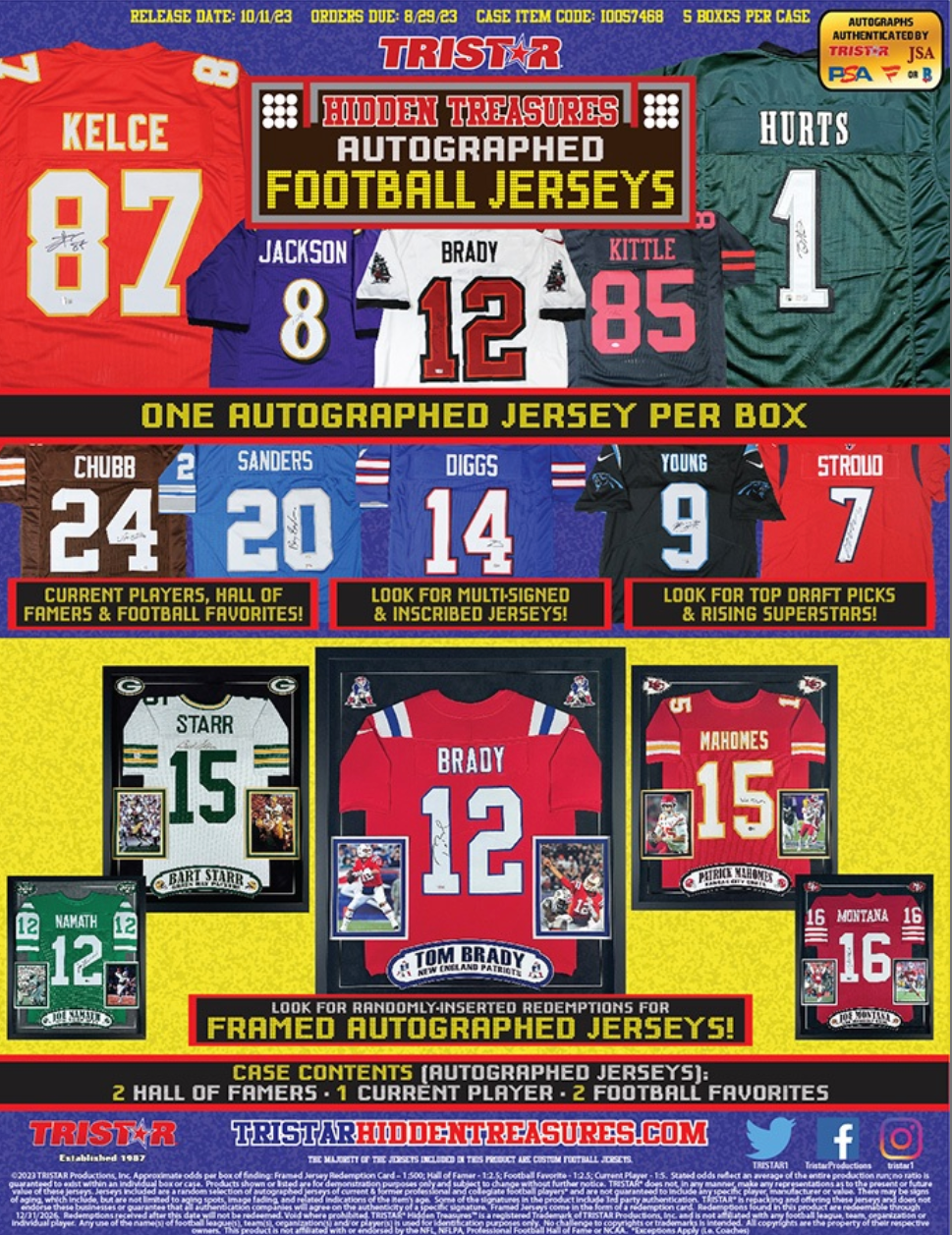 2023 Tristar HT Game Day Greats Autographed Football Jersey Box
