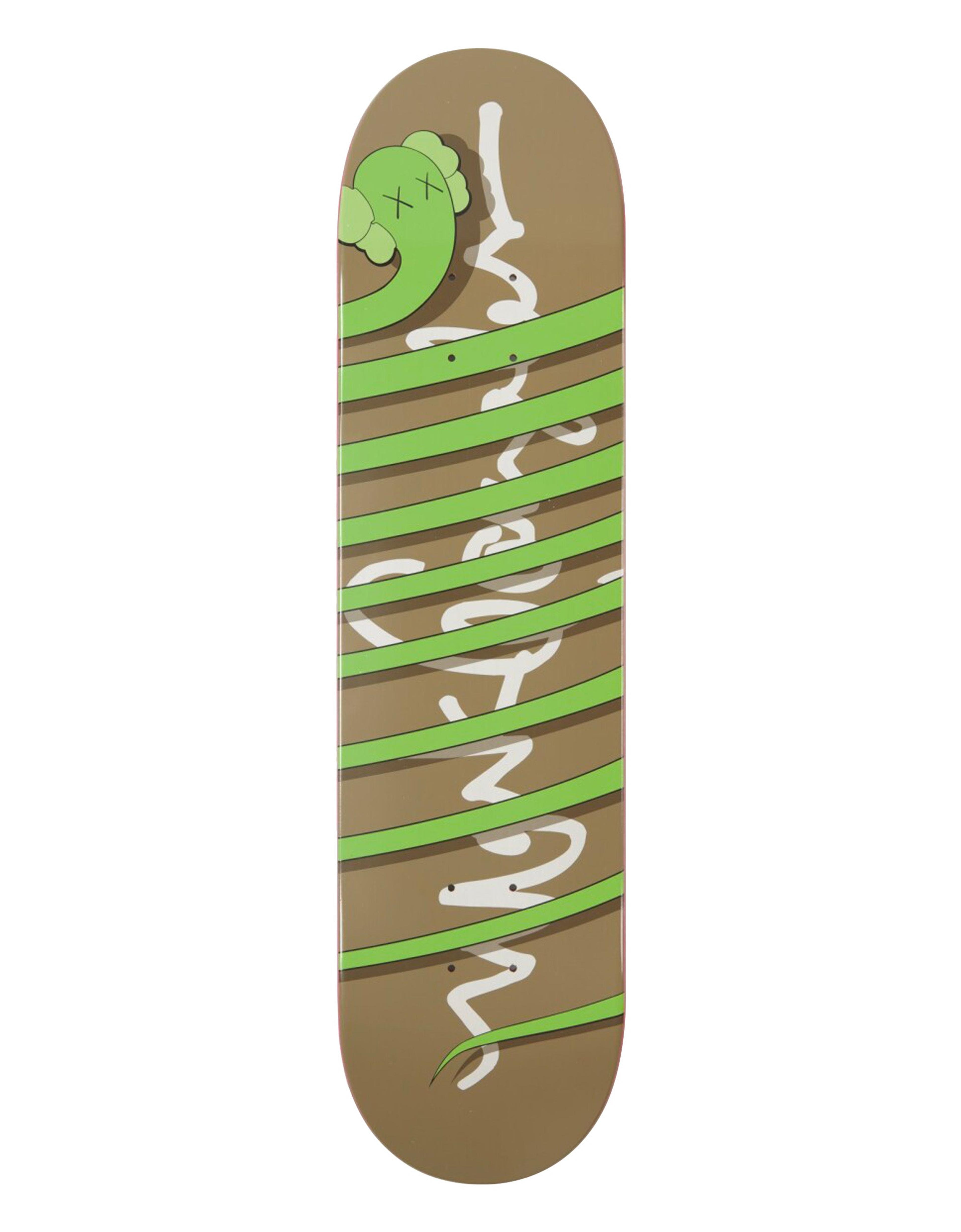 KAWS x Krooked Green Bendy Skateboard Deck, 2007 (Sealed)