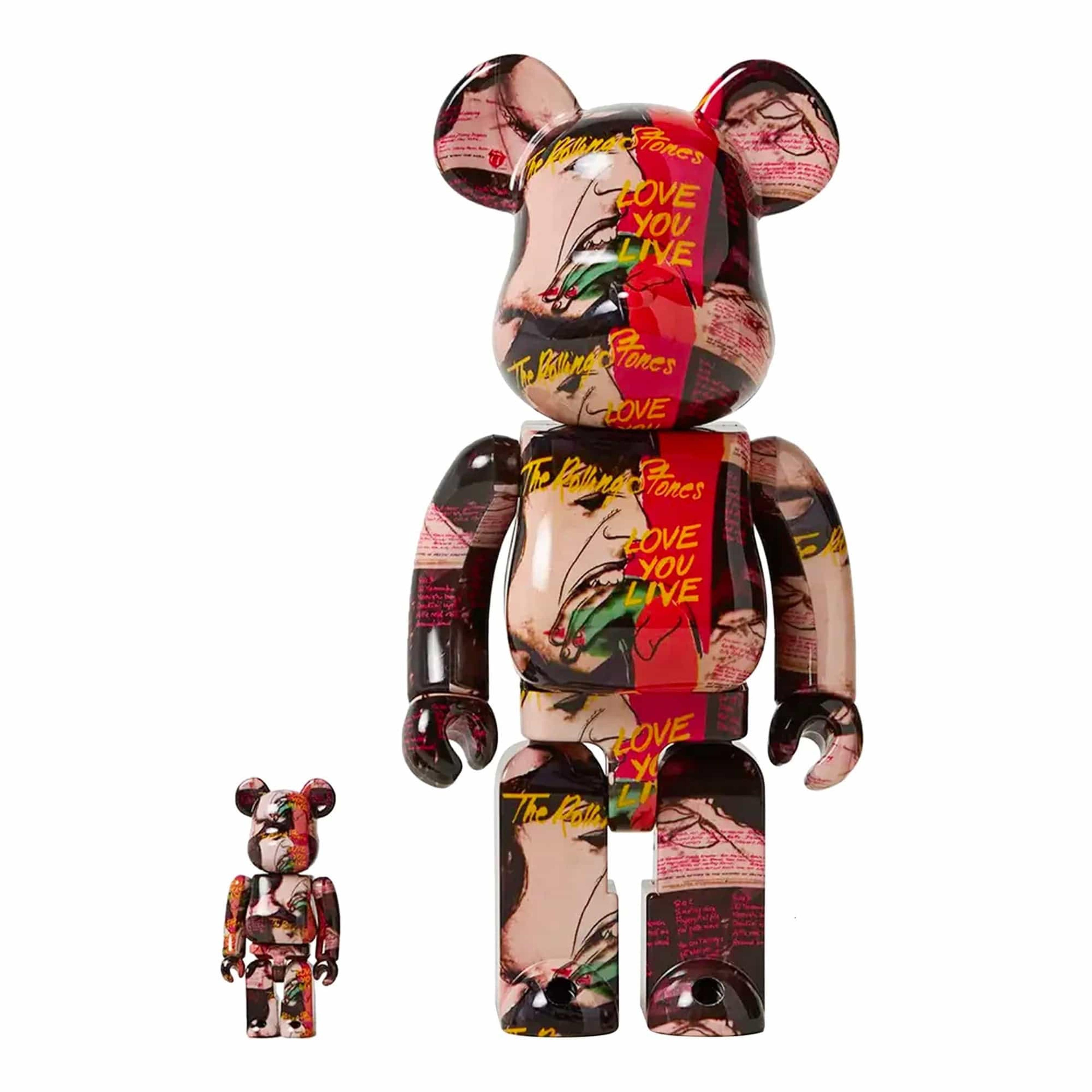 BE@RBRICK ANDY WARHOL X THE ROLLING STONES LOVE YOU 400％ + 100