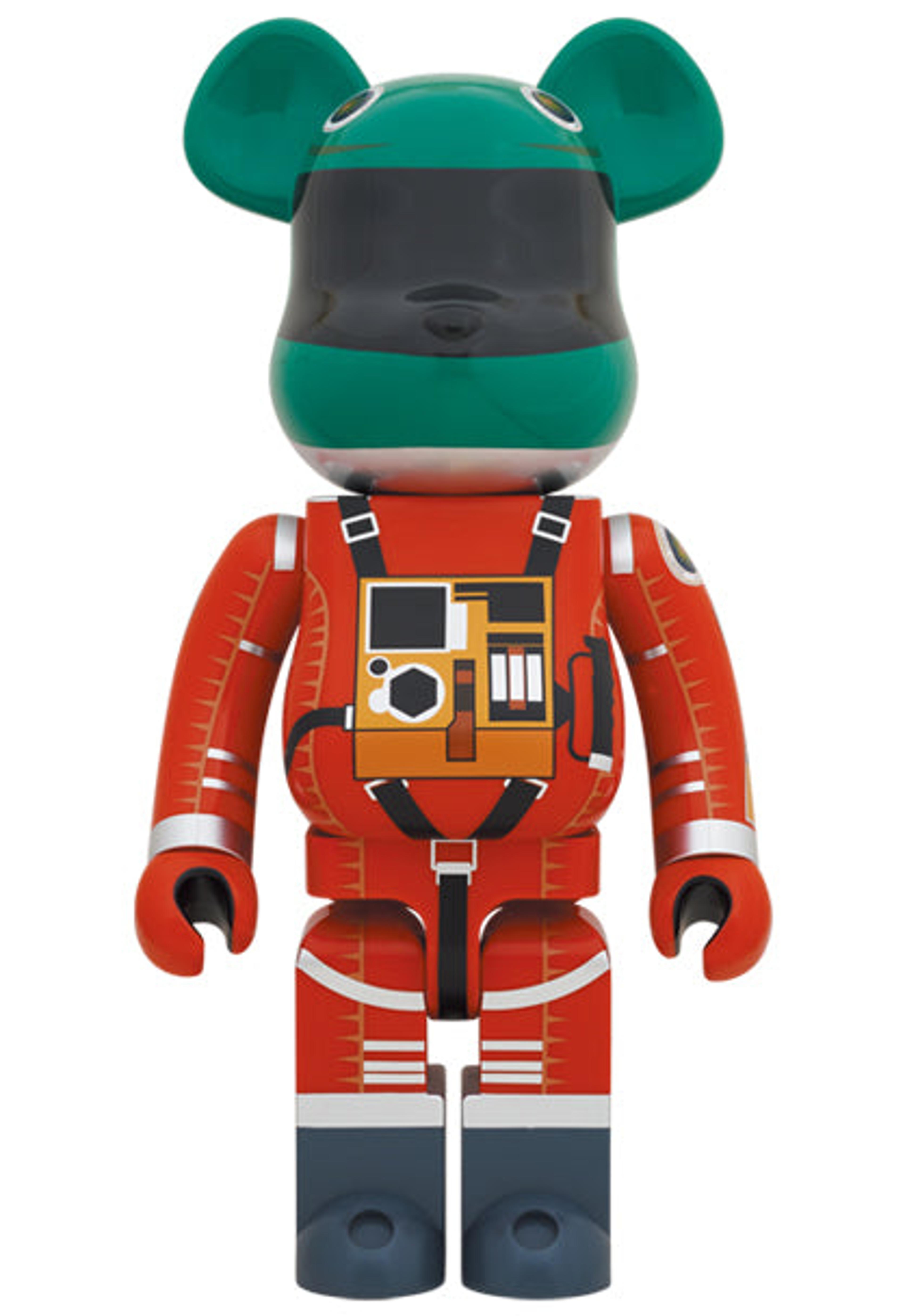 BE@RBRICK Space Suit Green Helmet & Orange Suit Ver. 1000％