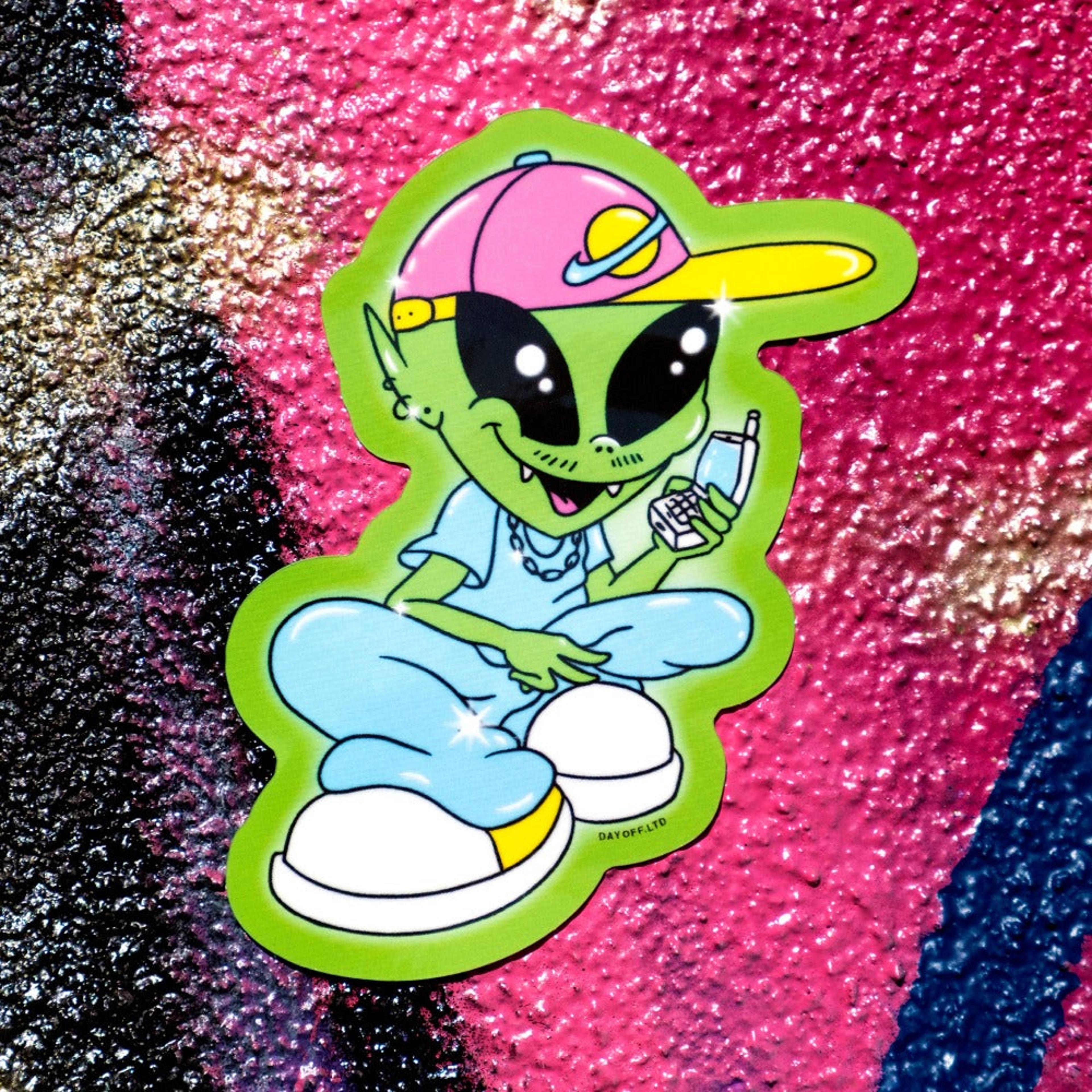 Alternate View 1 of Amazin Alien Sticker