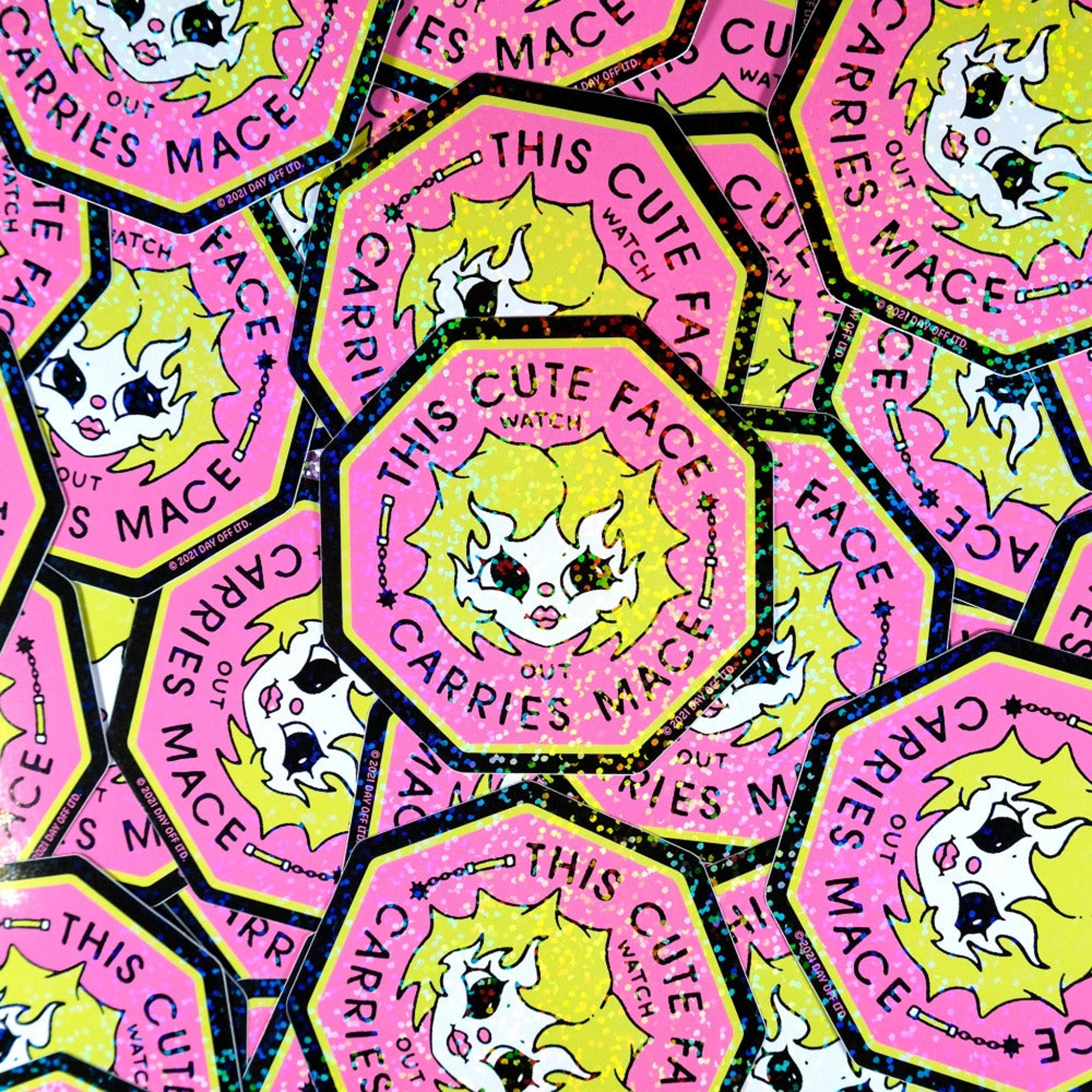 Alternate View 1 of Cute Mace Glitter Sticker