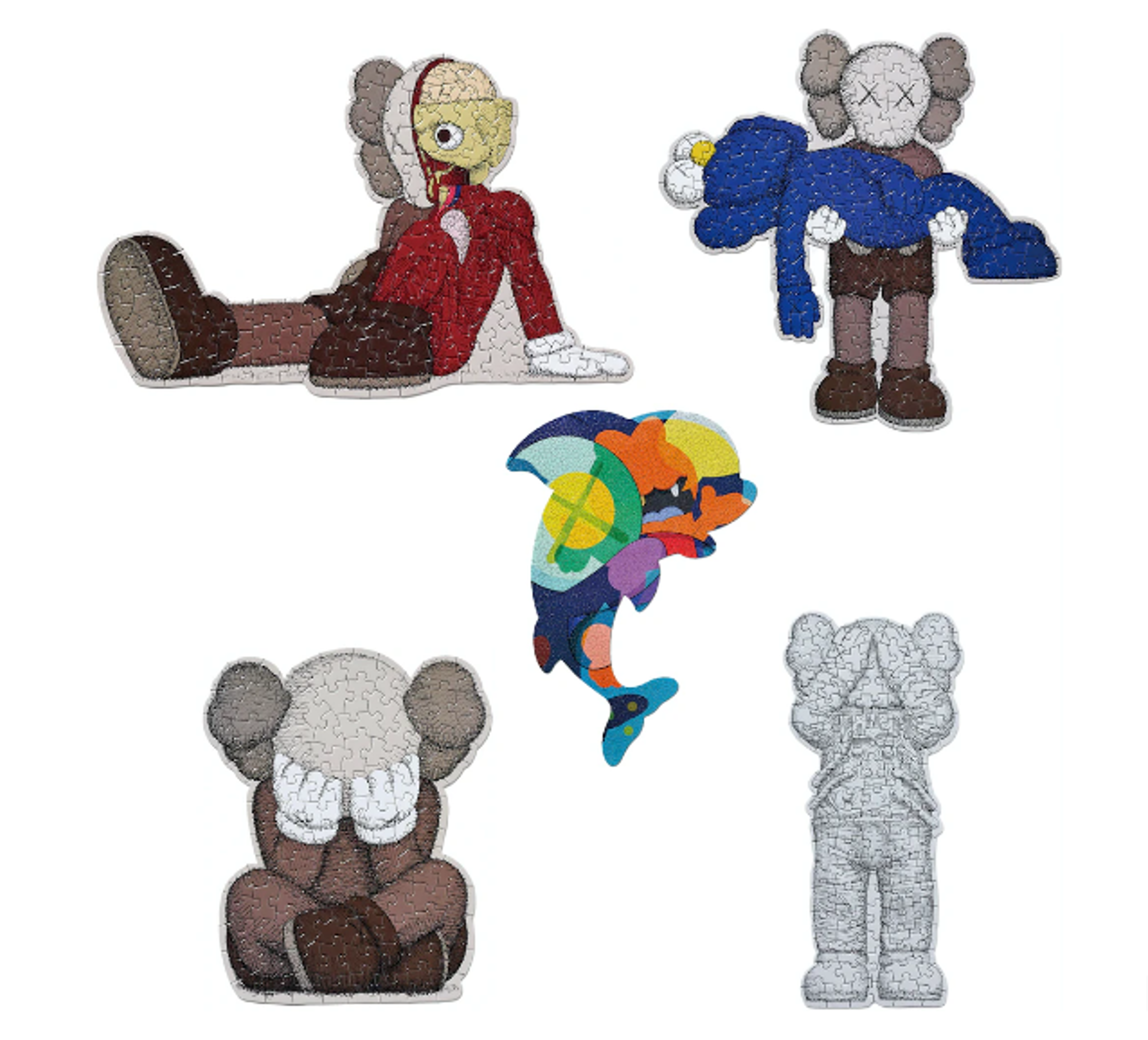 KAWS TTokyo First exhibition Jigsaw Puzzles set of 5