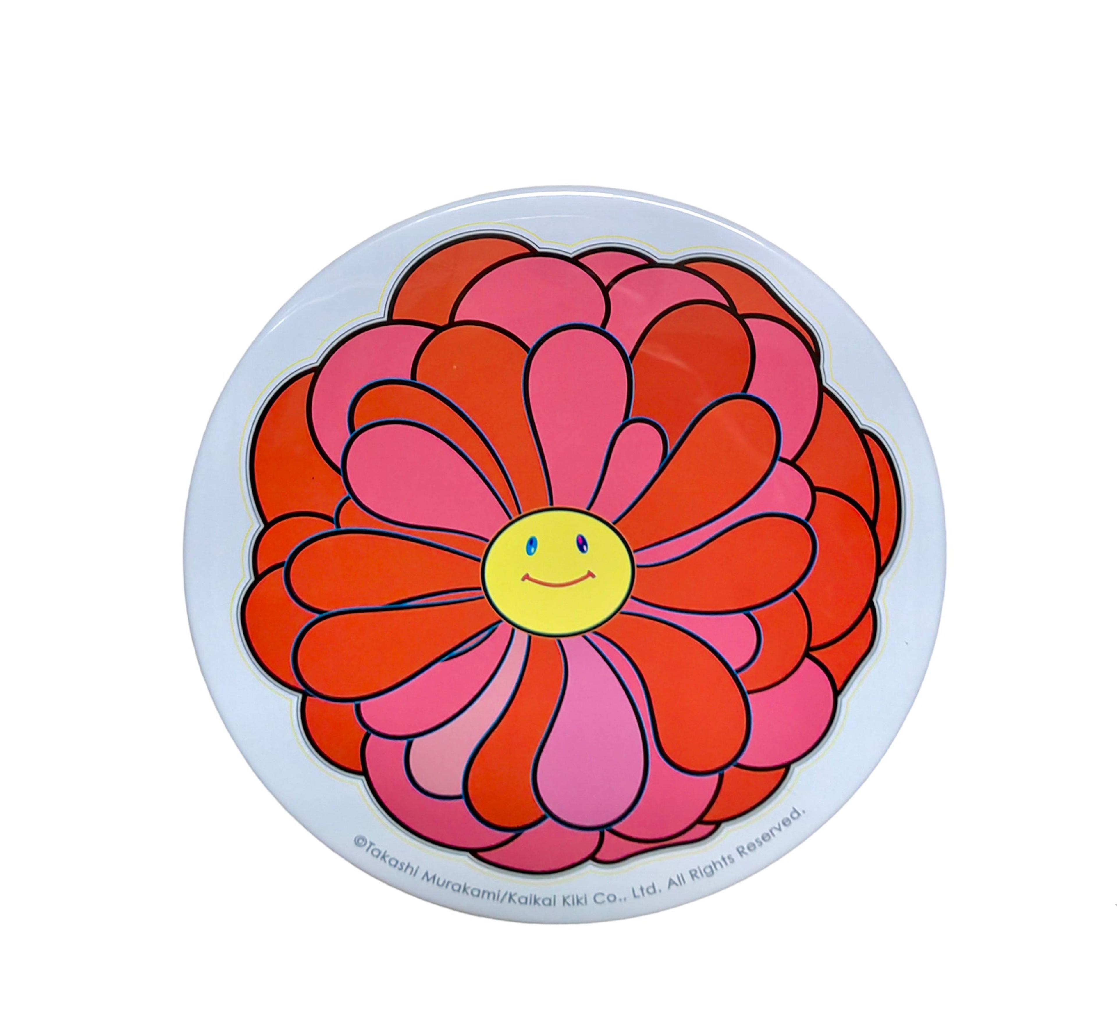 Takashi Murakami large 6" frame flower badge with easel kaikai k