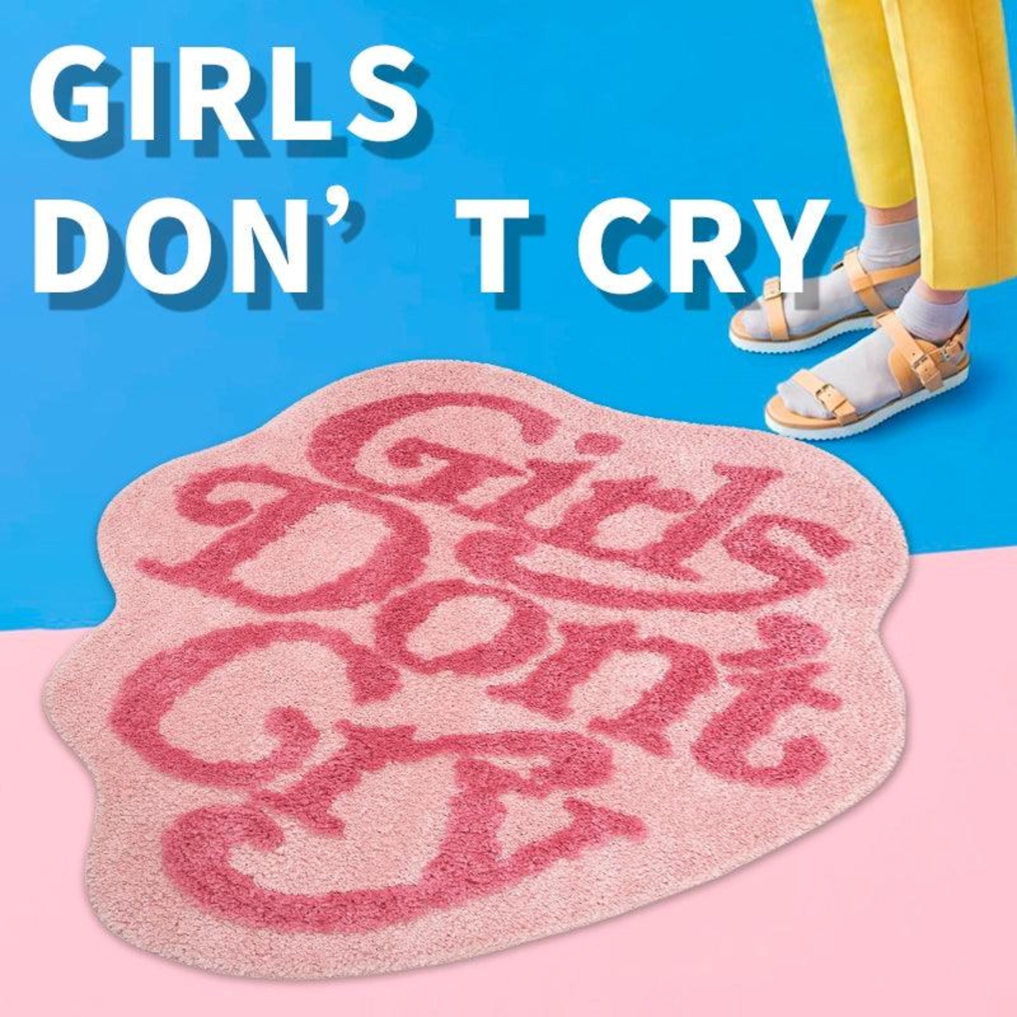 Alternate View 2 of Girls Don’t Cry Rug Pink