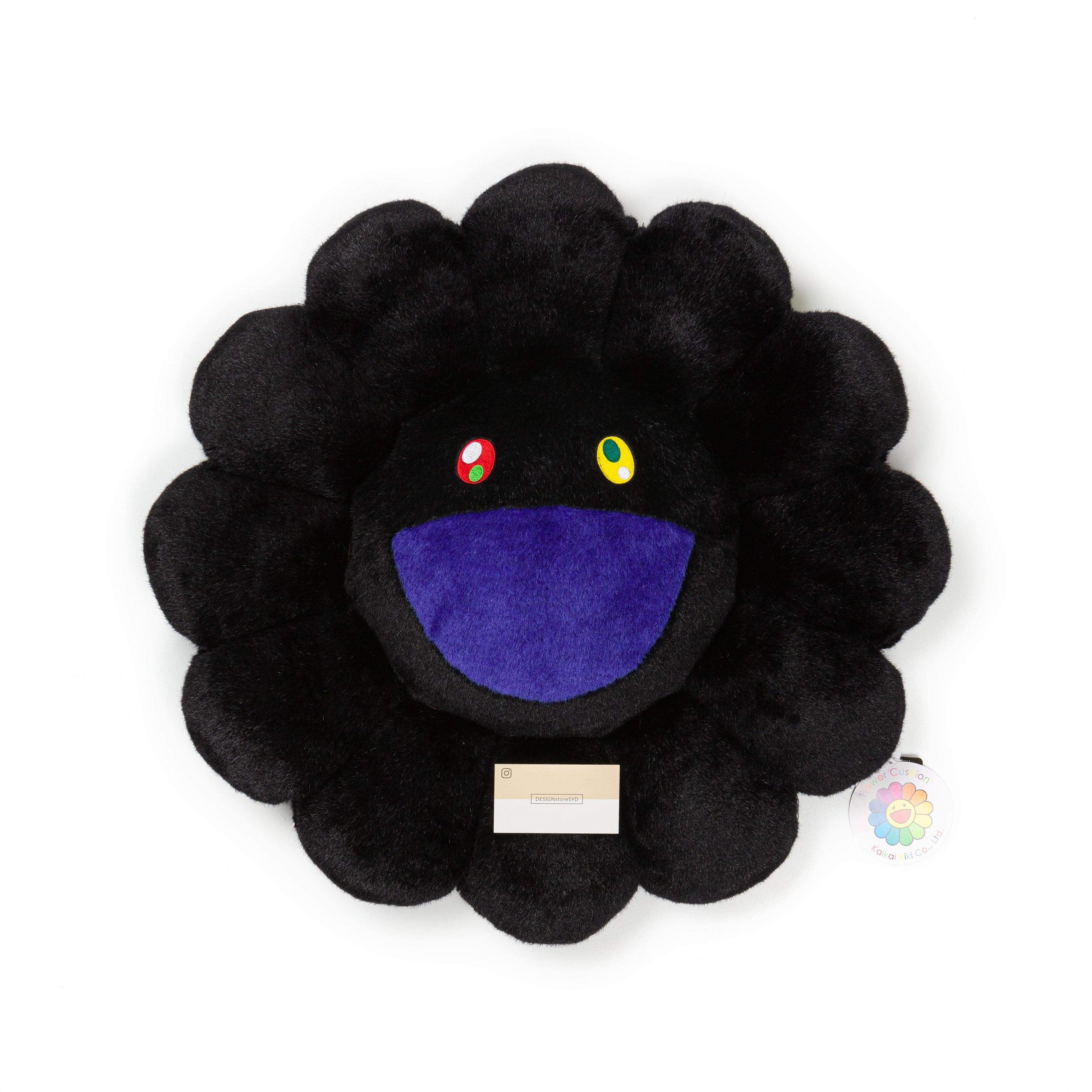 Takashi Murakami Flower Pillow Cushion All Black