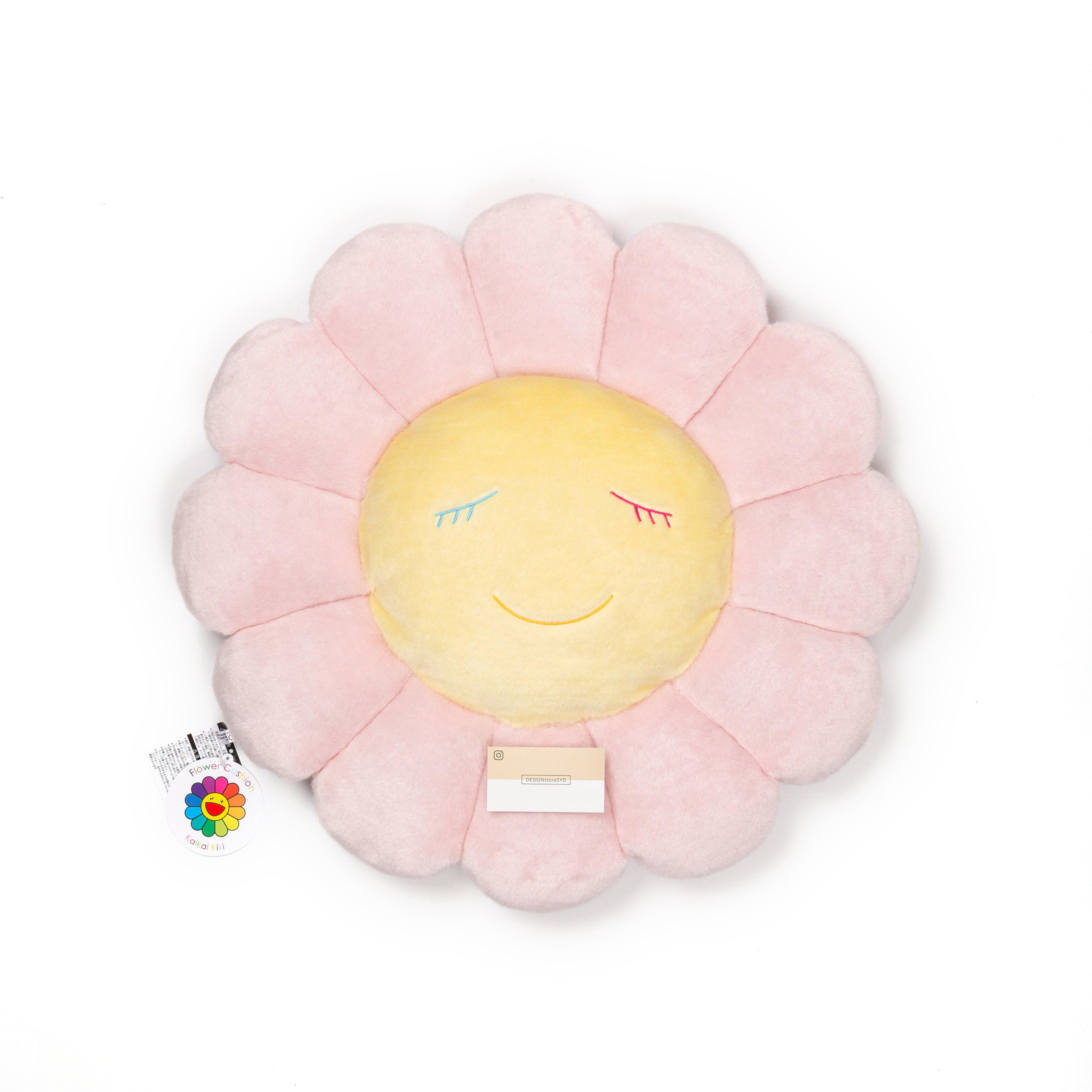 Alternate View 1 of Takashi Murakami flower pillow cushion light pink kaikai kiki