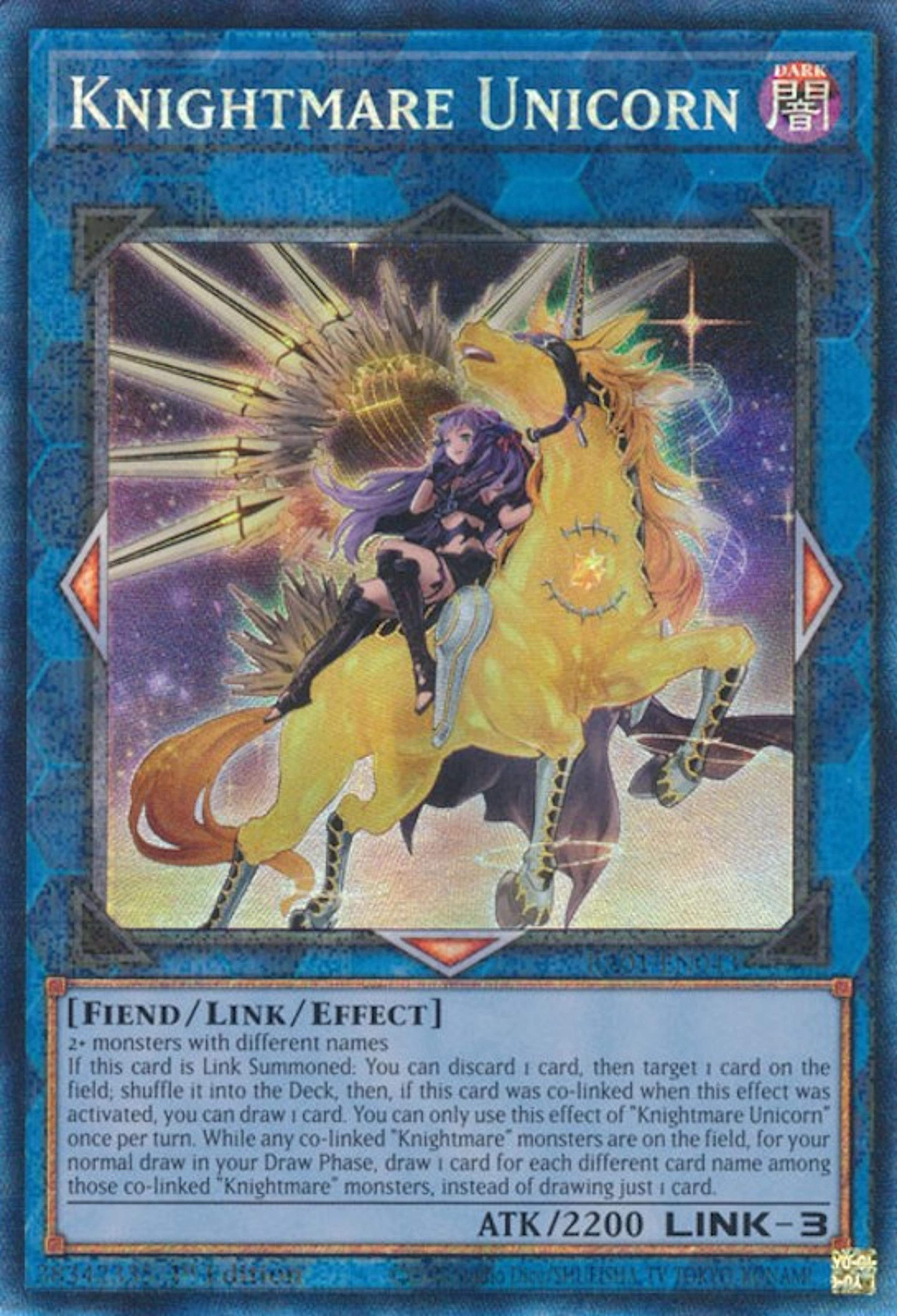 Knightmare Unicorn (Alternate Art) [RA01-EN043] Prismatic Collec