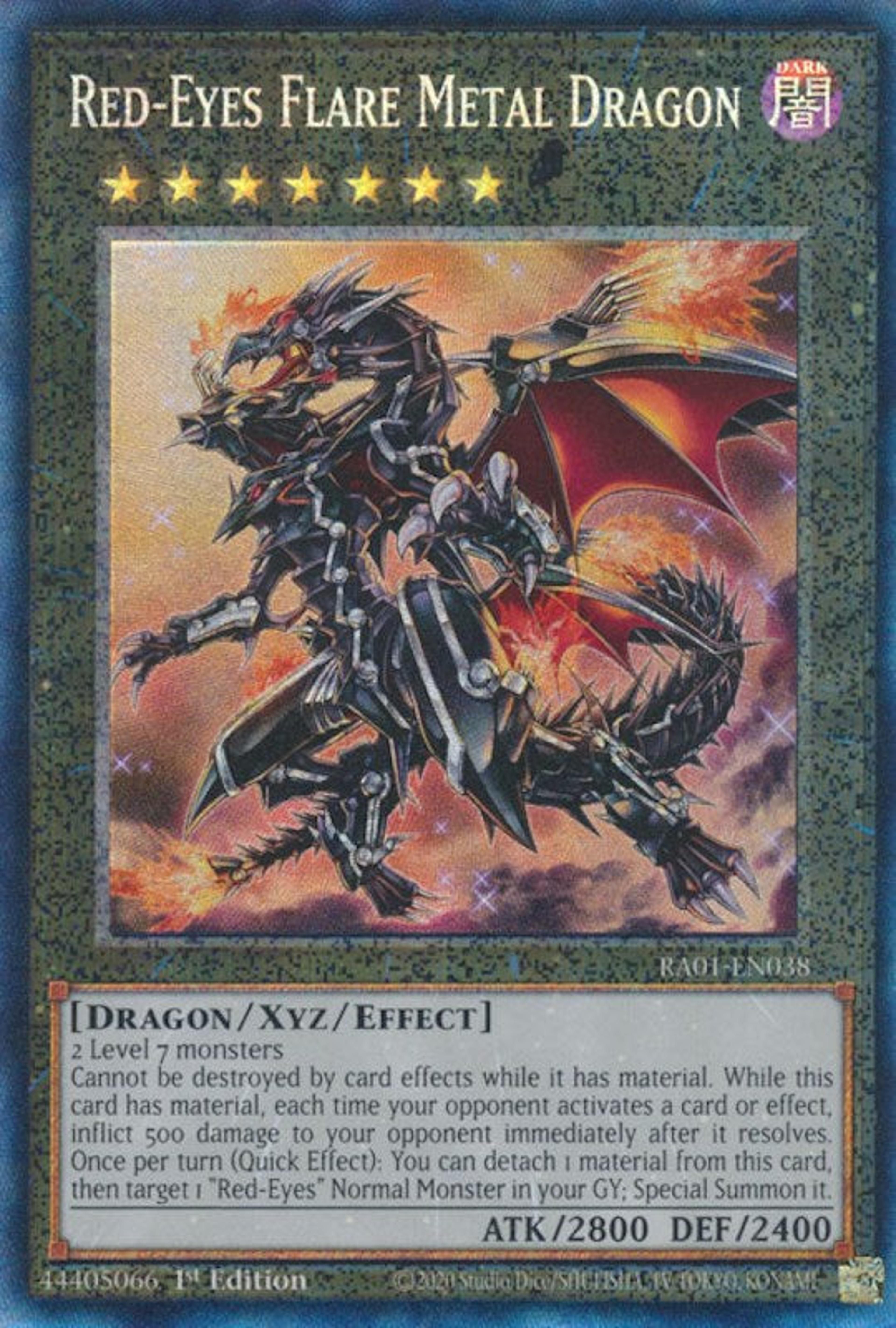 Red-Eyes Flare Metal Dragon [RA01-EN038] Prismatic Collector's R
