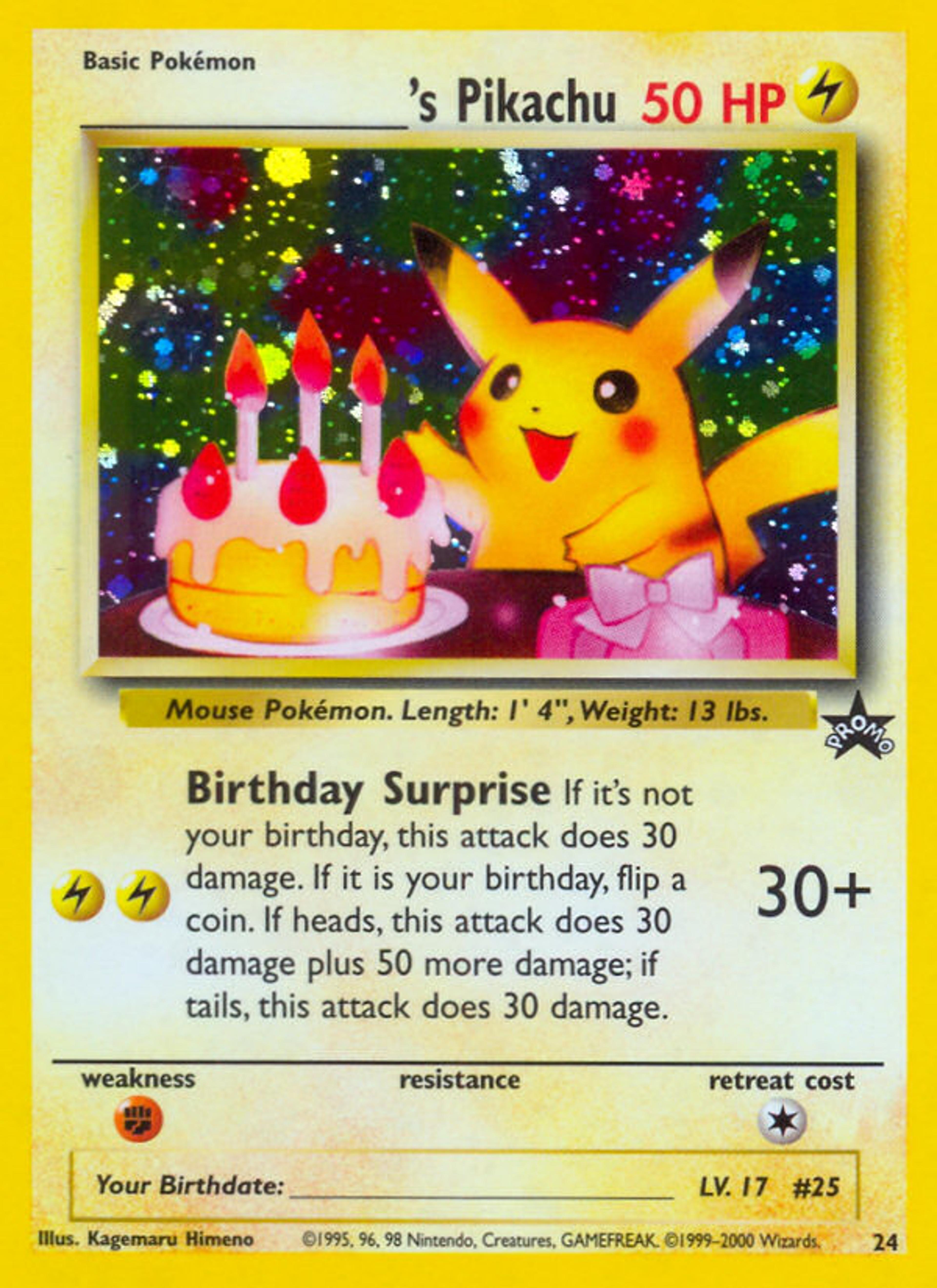 _____'s Pikachu (24) (Birthday Pikachu) [Wizards of the Coast: B