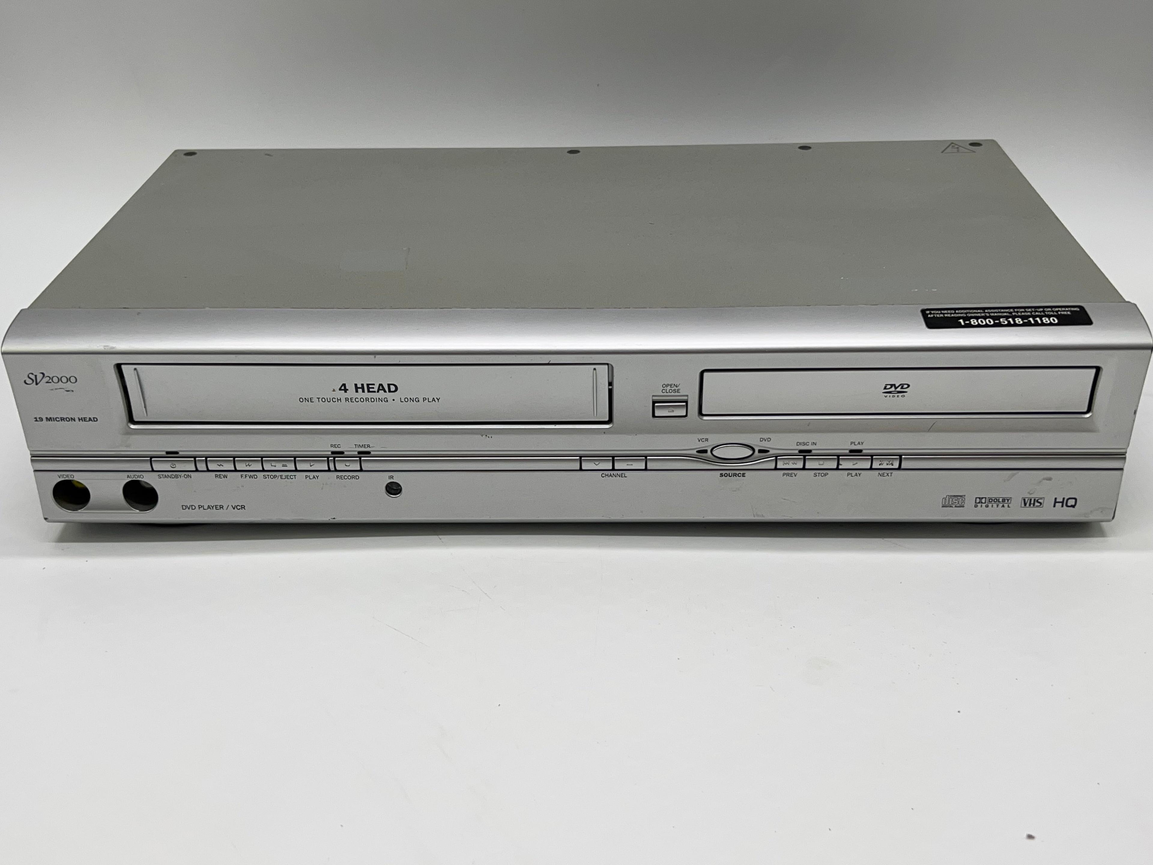 Alternate View 1 of SV2000 FUNAI WV806 DVD Player / VCR VHS Combo 4-Head Recorder No