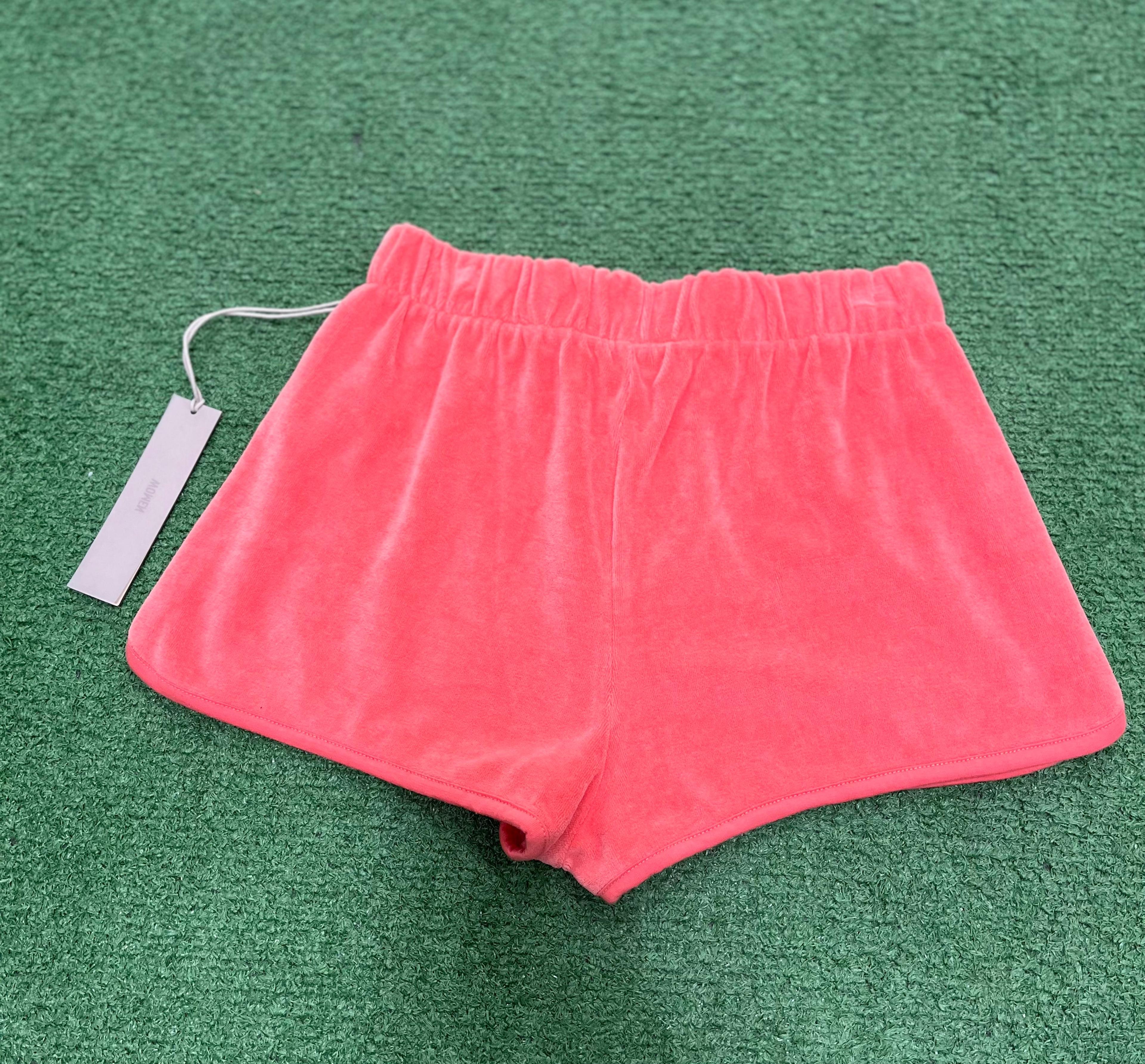 Alternate View 4 of Fear of God Essentials Women's Velour Short Coral
