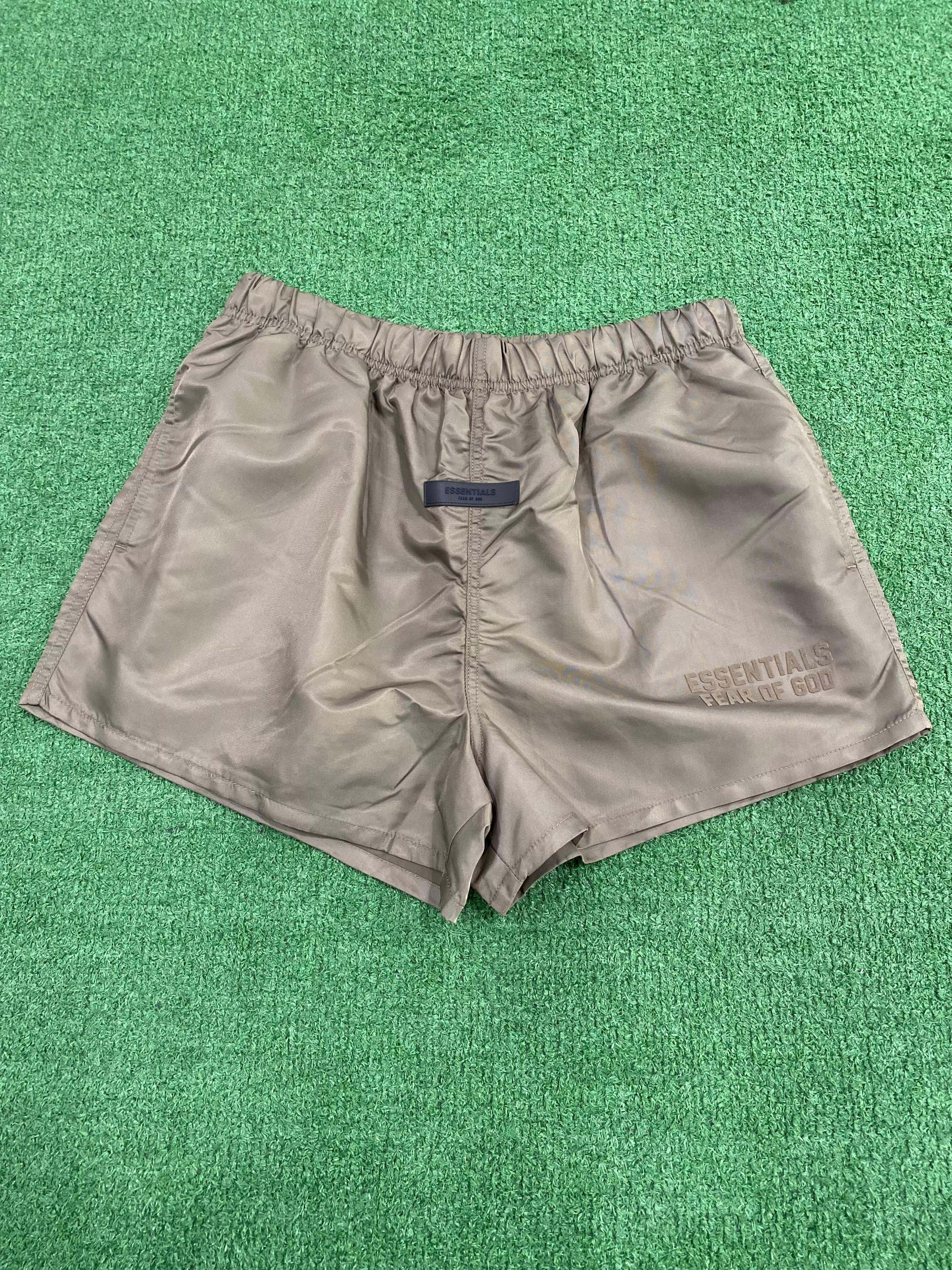 Alternate View 1 of Fear of God Essentials Nylon Running Shorts Wood
