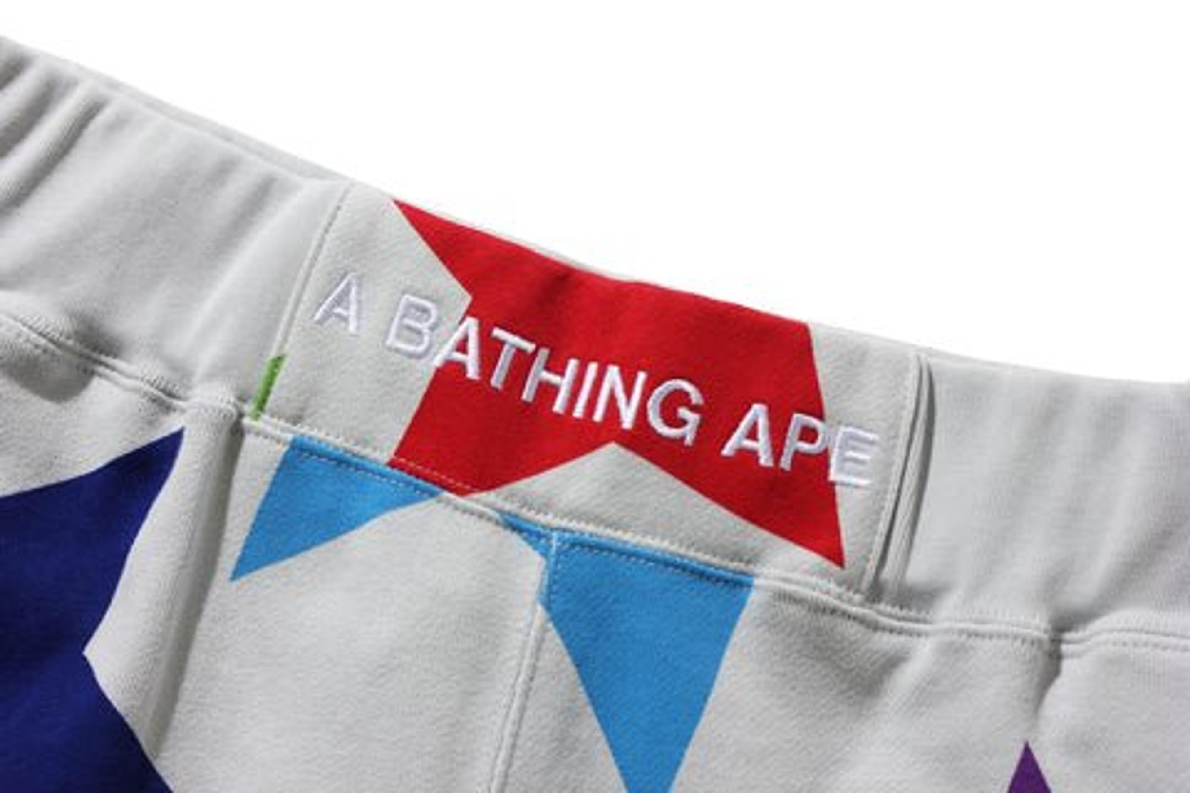 Alternate View 3 of Bape Sta Pattern Wide Fit Sweat Shorts Multicolor