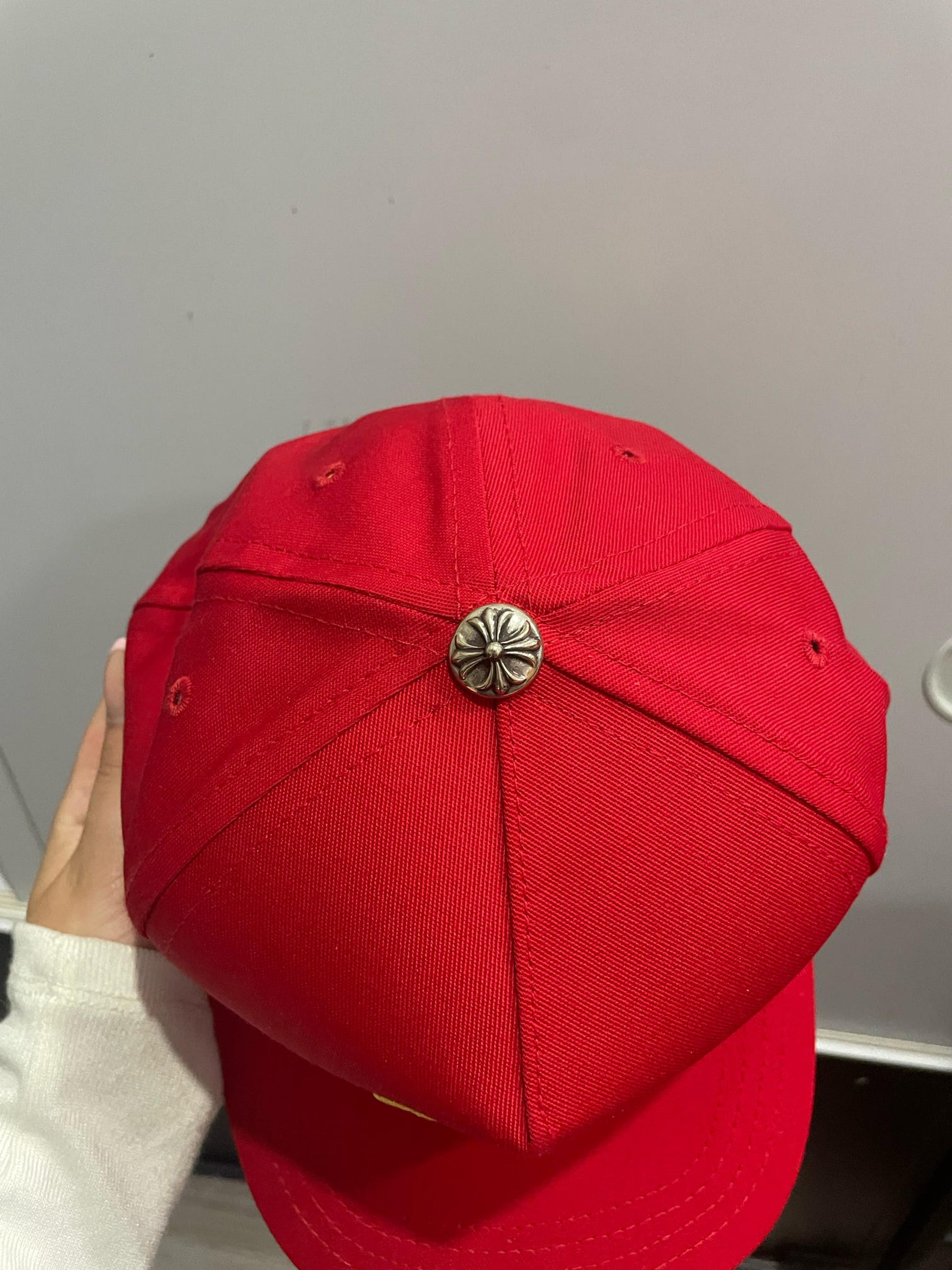 NTWRK - Chrome Hearts CH Silver Button Hat Red / Yellow