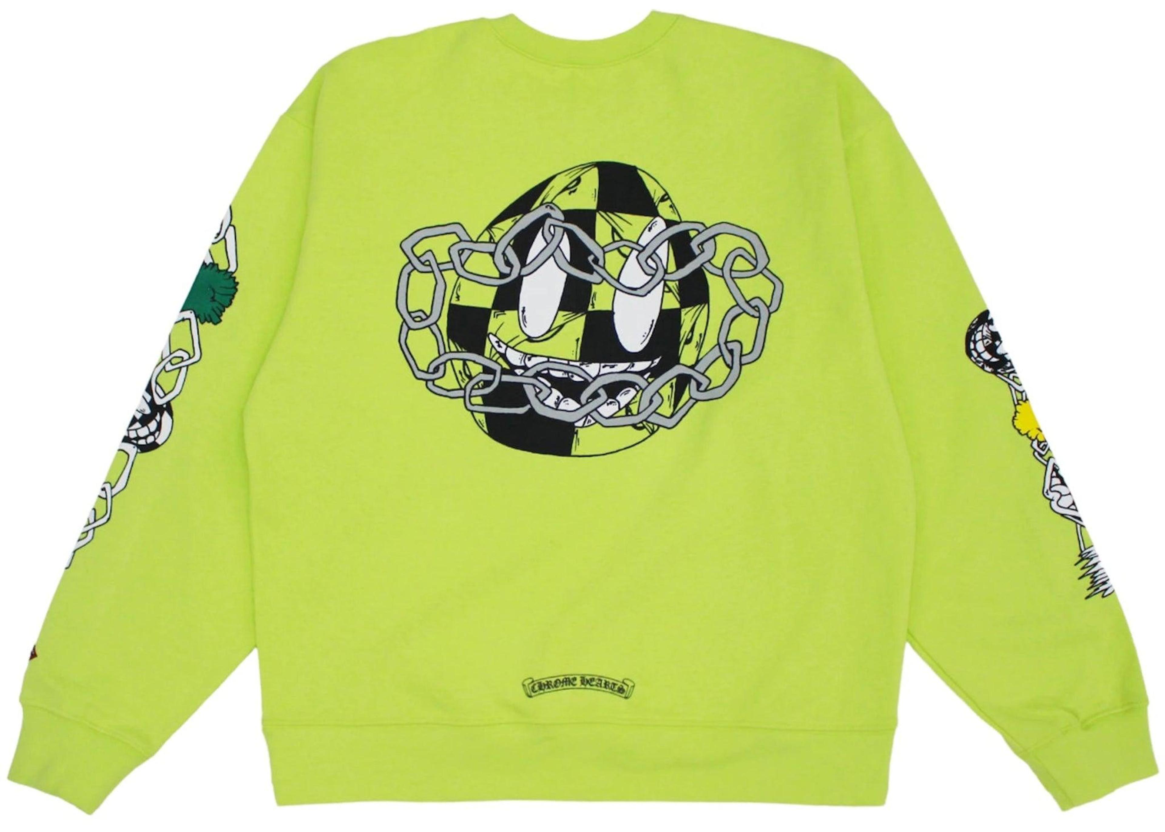 NTWRK - Chrome Hearts Matty Boy Link Crewneck Sweatshirt Lime Green