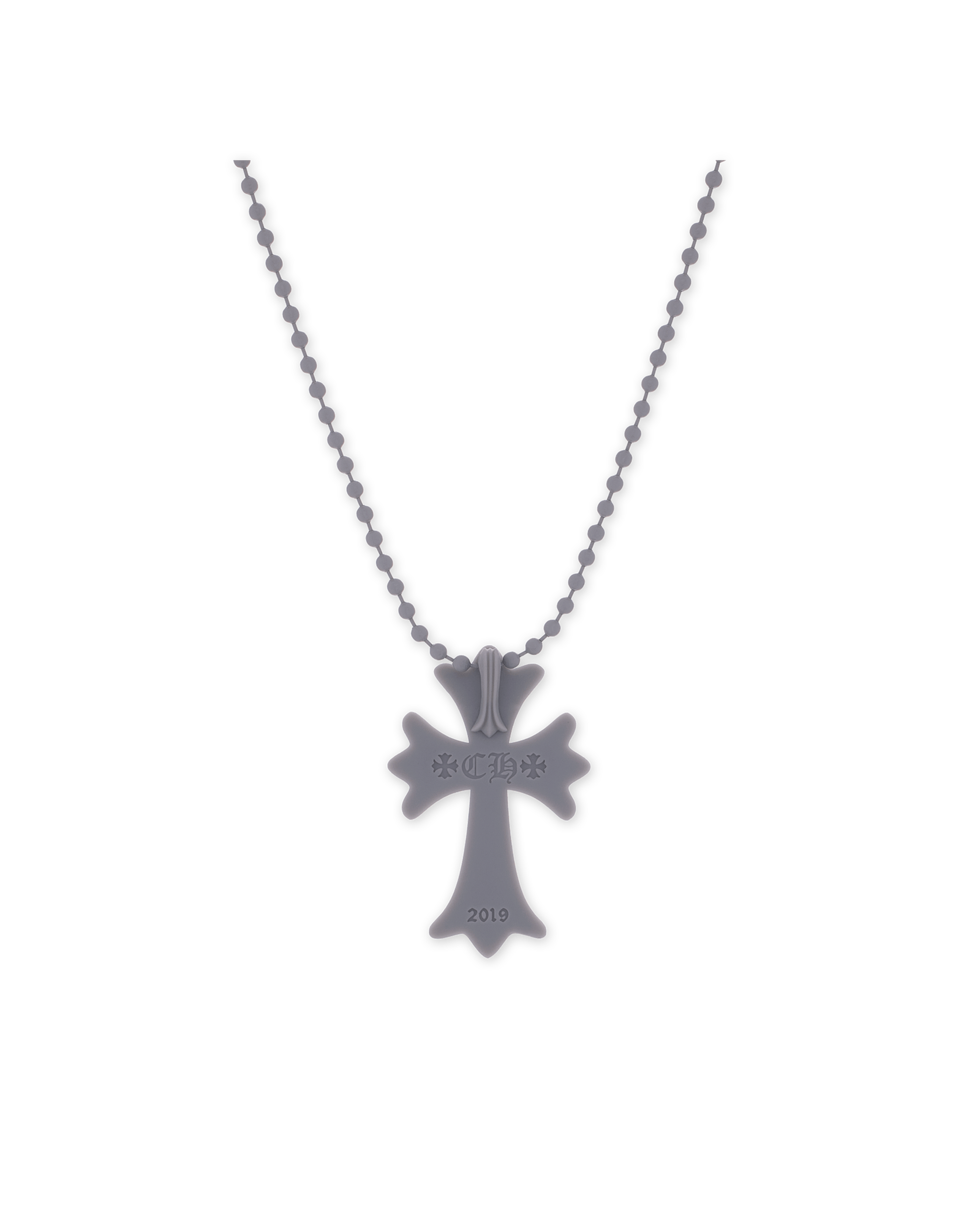 Alternate View 1 of Chrome Hearts Silichrome Cross Necklace Grey