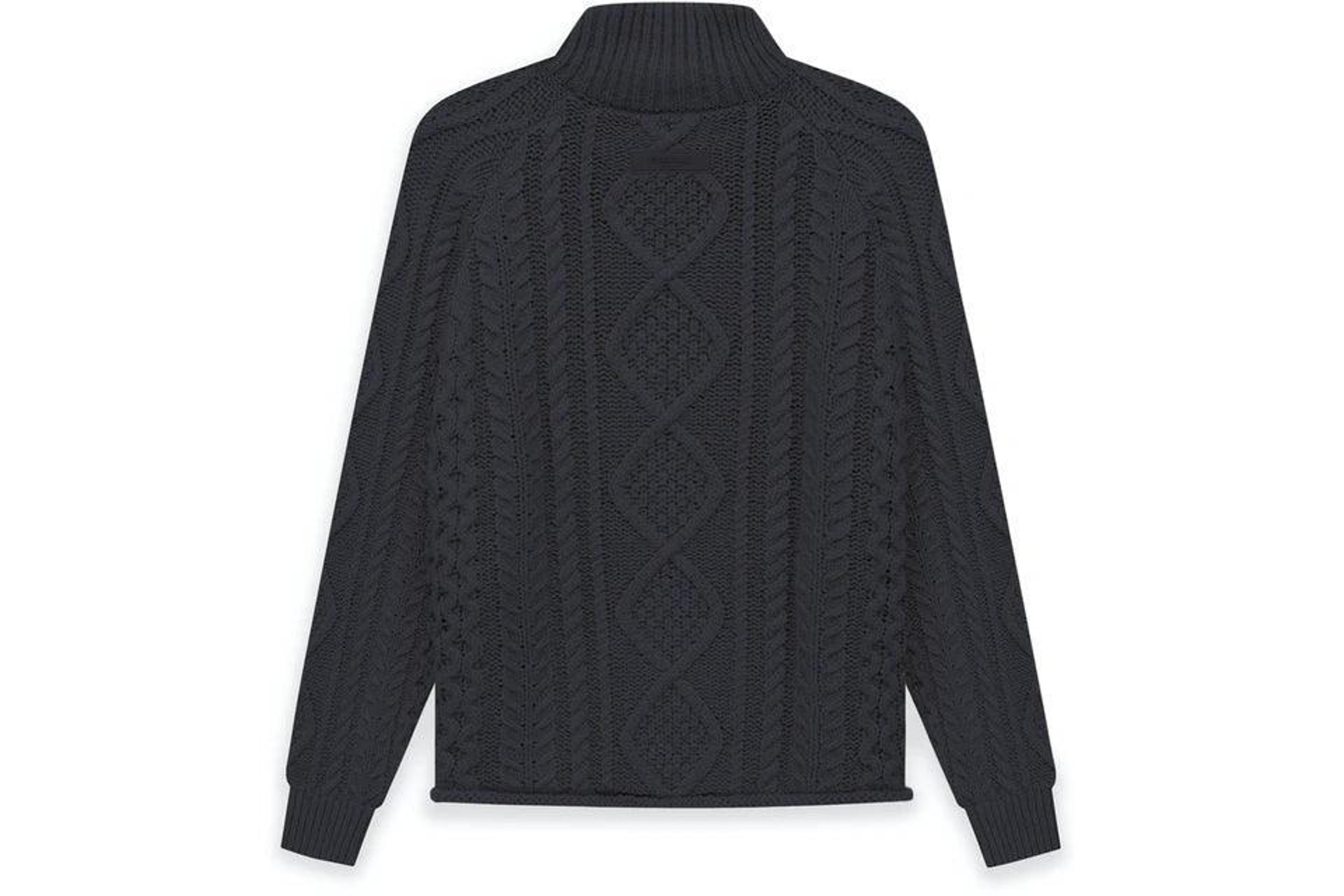 Alternate View 1 of Fear of God Essentials Cable Knit Turtleneck Iron